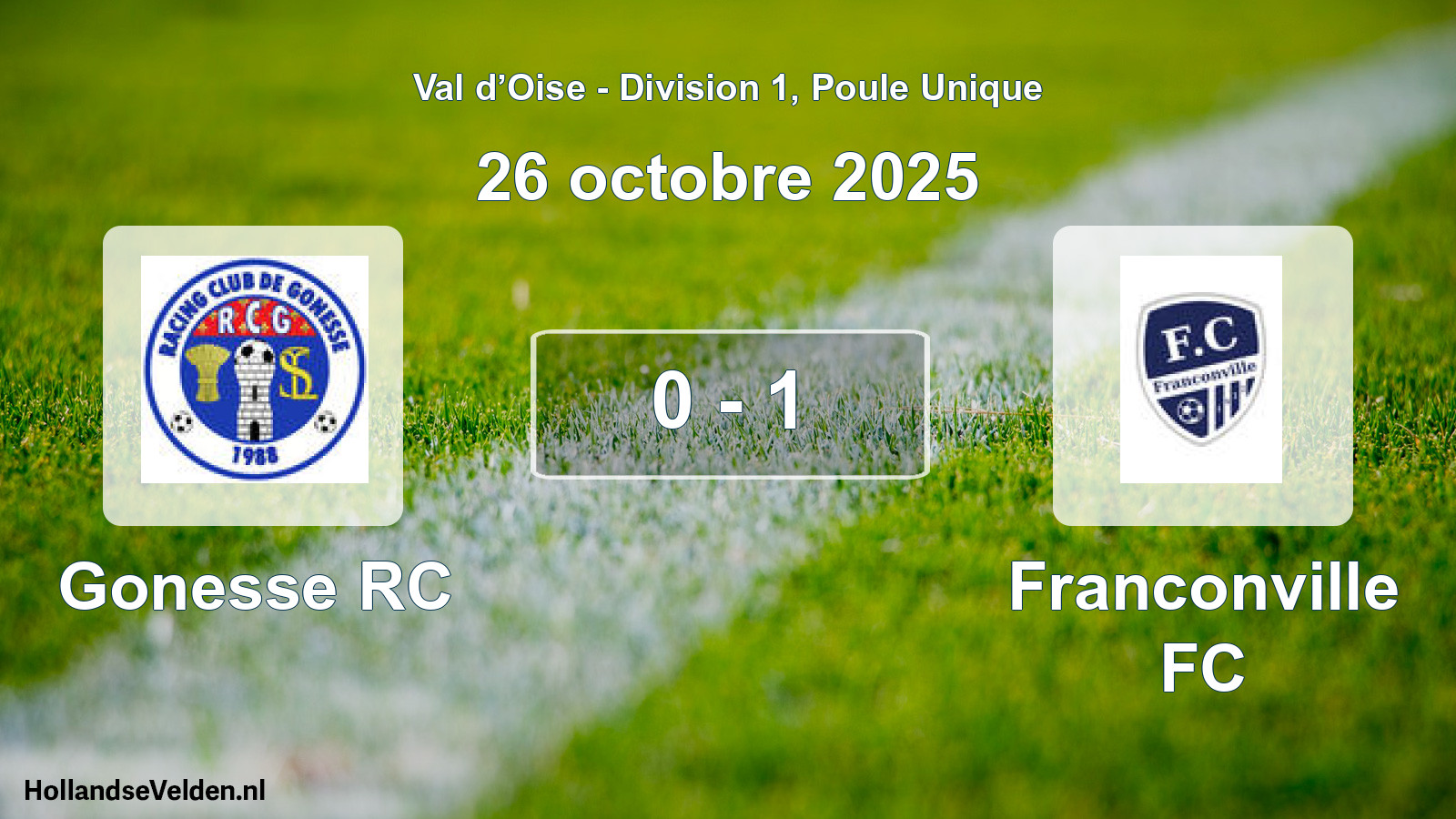 Gespeelde wedstrijd: Gonesse RC - Franconville FC 0 - 1 (26 oktober 2025)