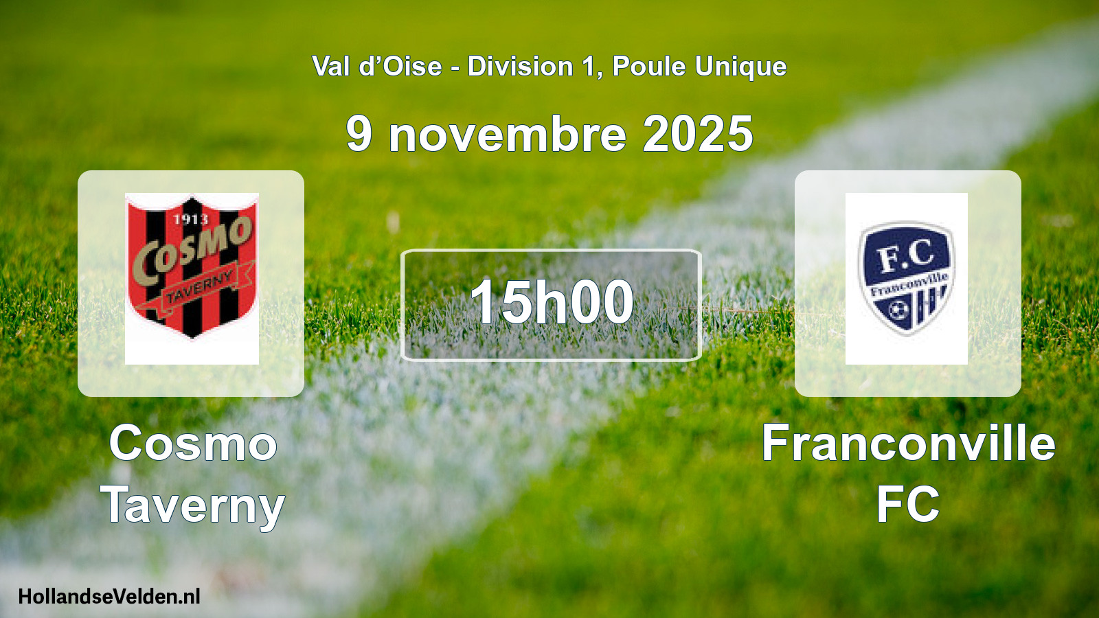 Match programmé: Cosmo Taverny - Franconville FC (9 novembre 2025)