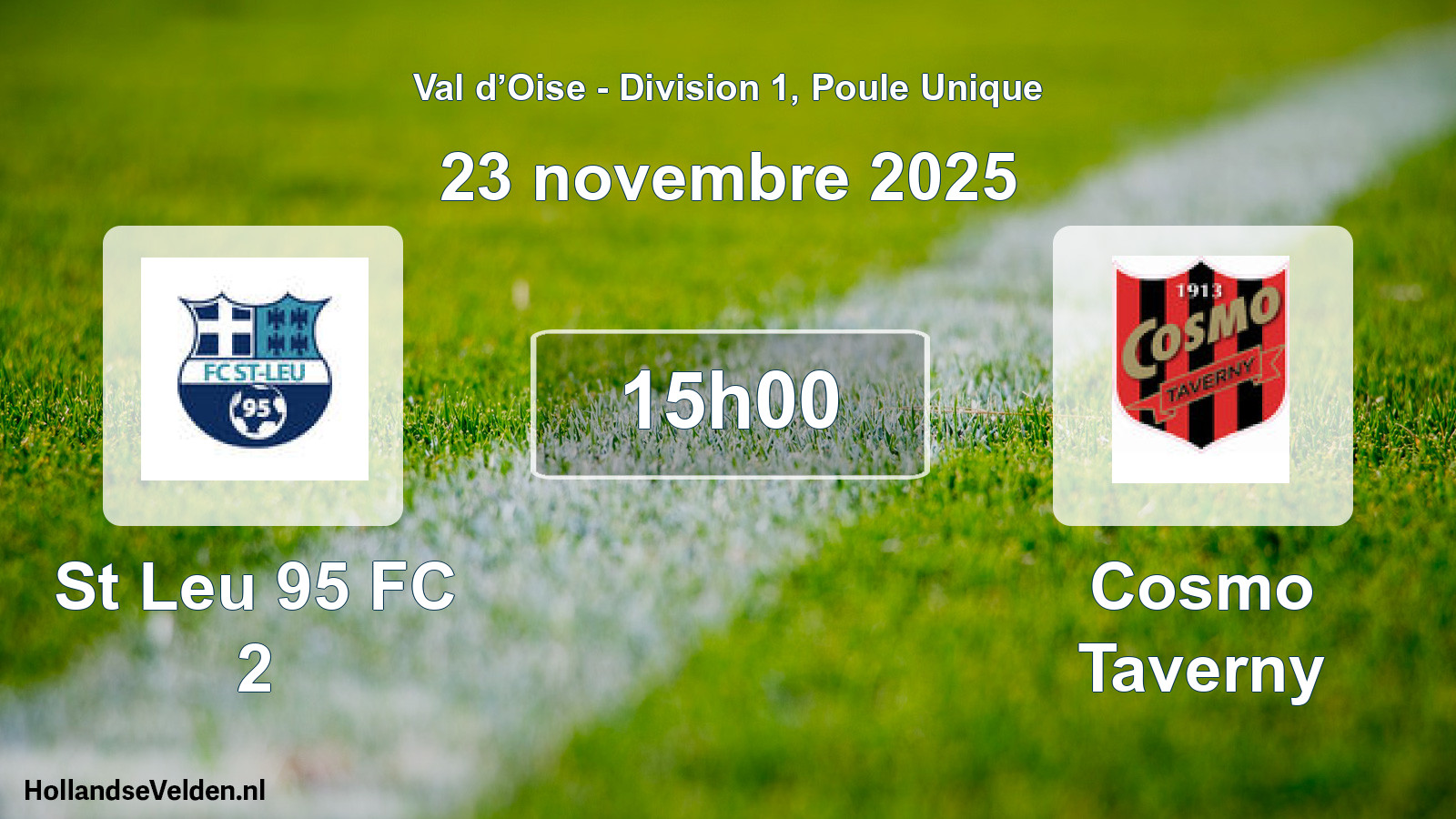 Match programmé: St Leu 95 FC 2 - Cosmo Taverny (23 novembre 2025)