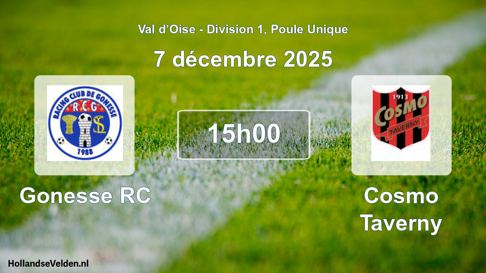 Match programmé: Gonesse RC - Cosmo Taverny (7 décembre 2025)