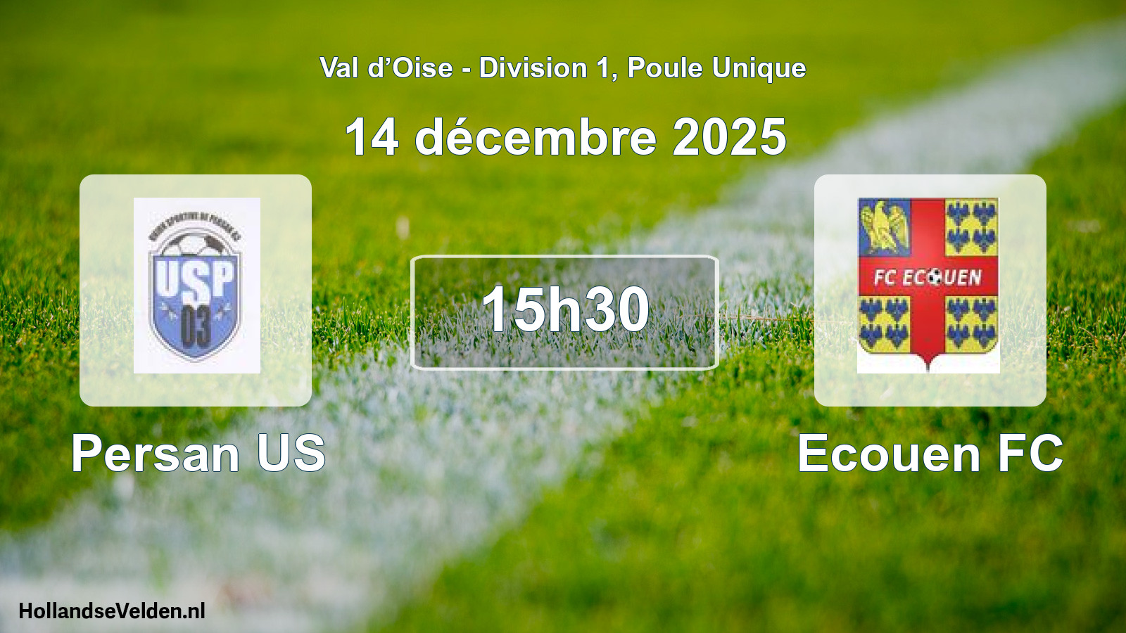 Geplande wedstrijd: Persan US - Ecouen FC (14 december 2025)