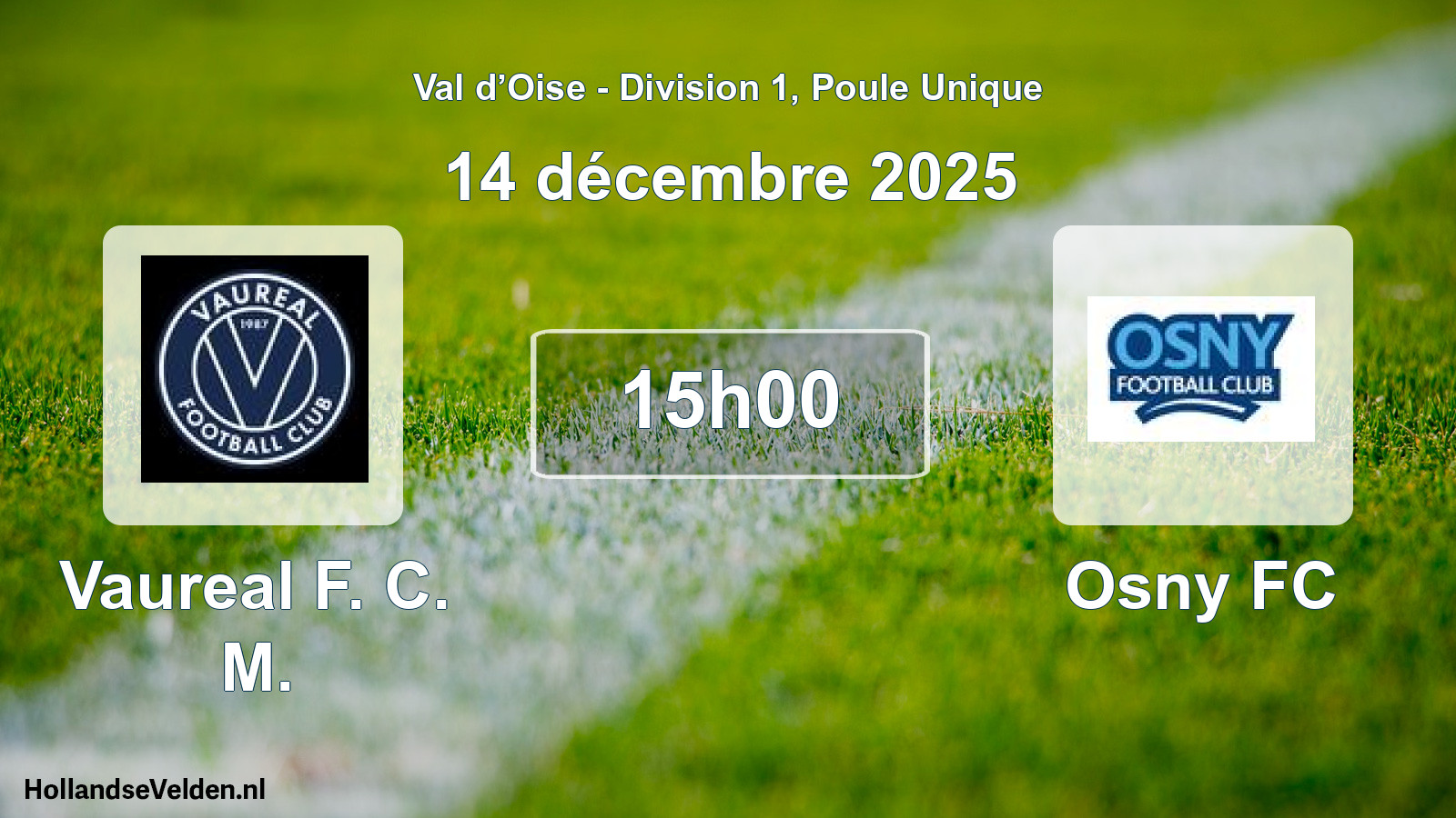 Scheduled Match: Vaureal F. C. M. - Osny FC (14 December 2025)