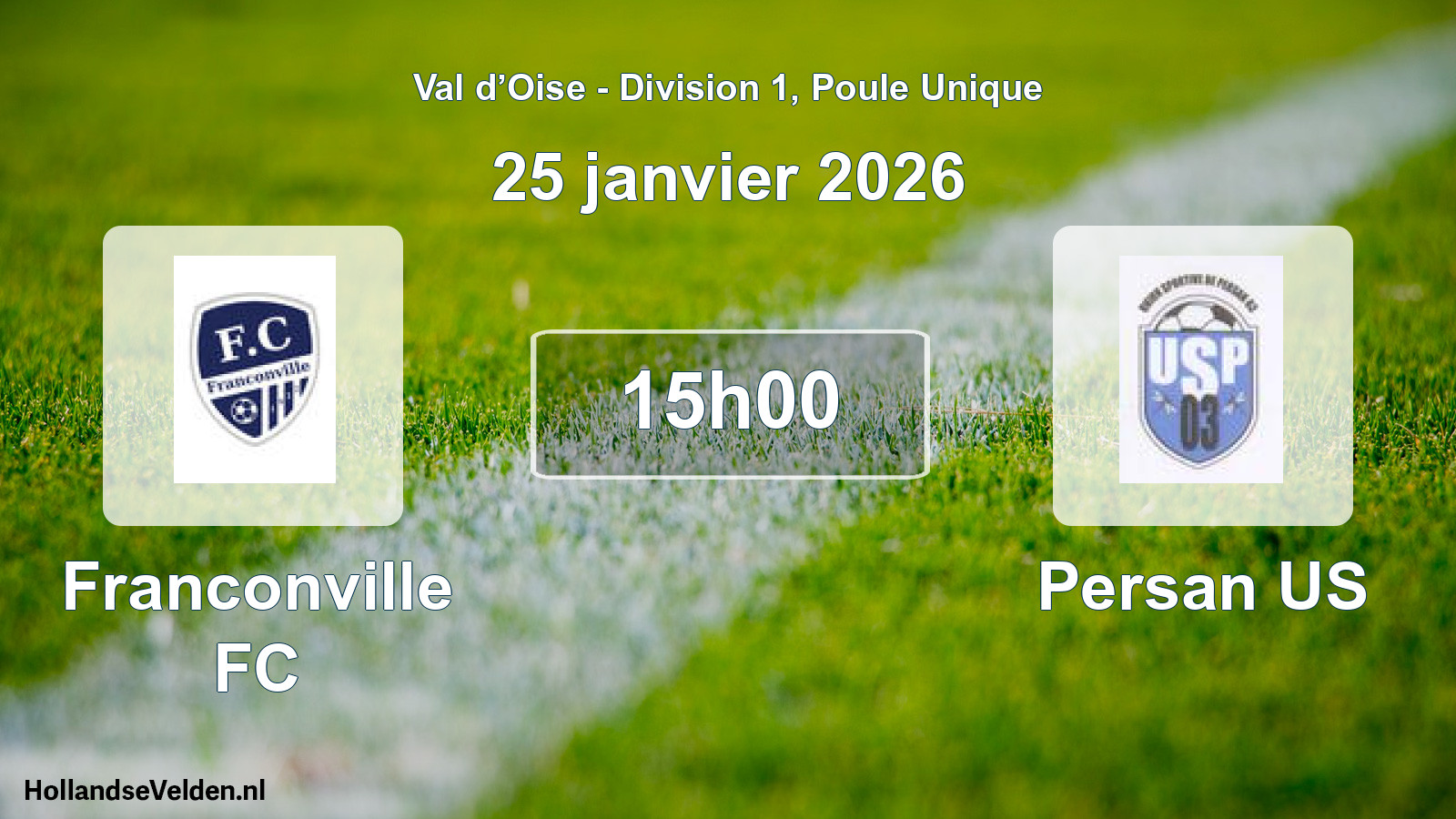 Scheduled Match: Franconville FC - Persan US (25 January 2026)