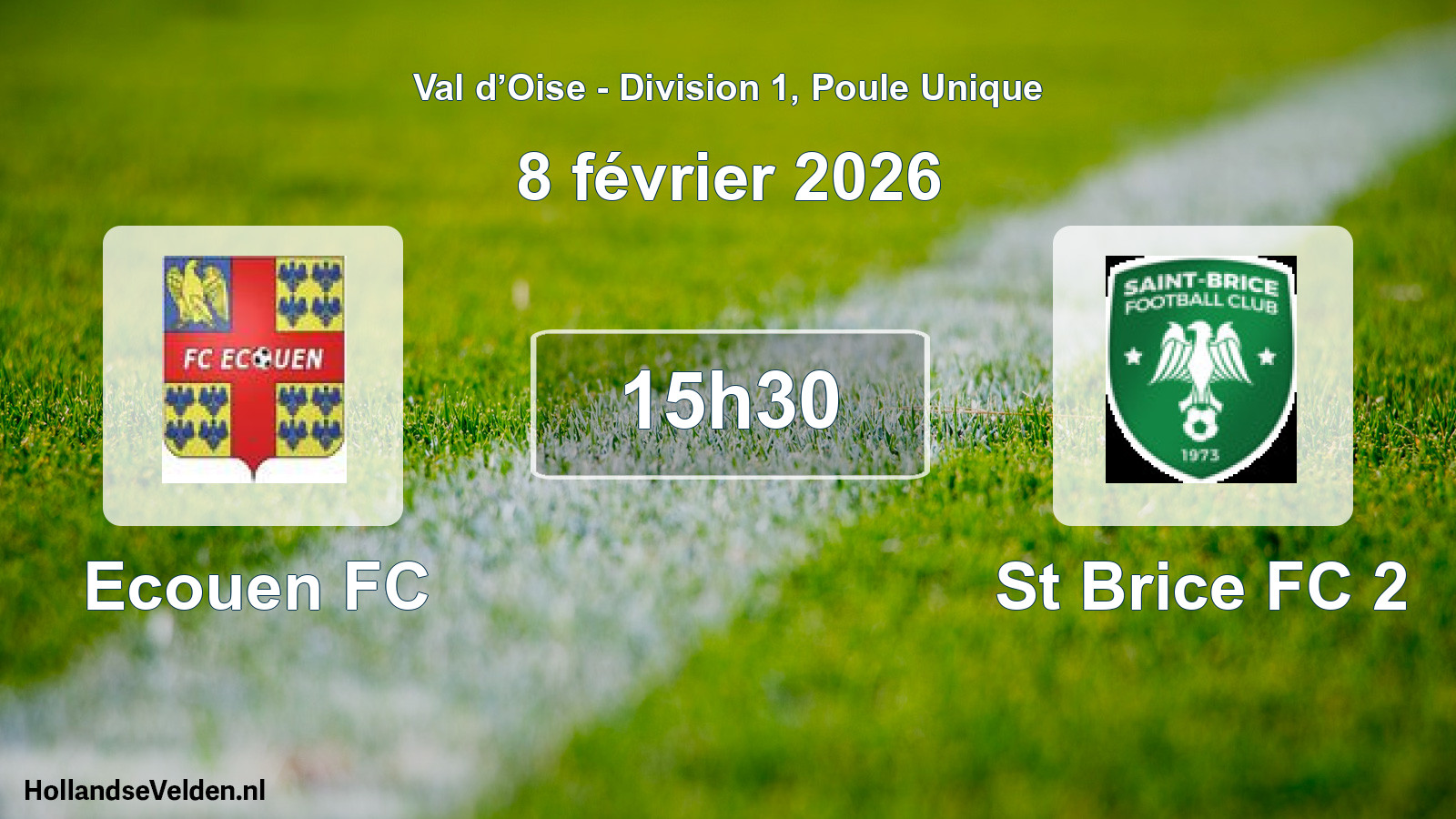 Match programmé: Ecouen FC - St Brice FC 2 (8 février 2026)