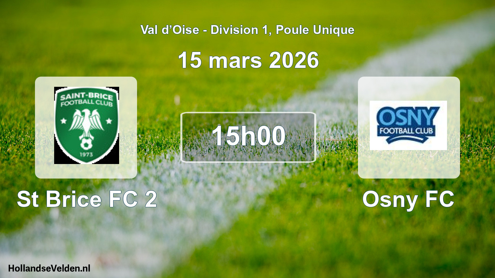 Scheduled Match: St Brice FC 2 - Osny FC (15 March 2026)