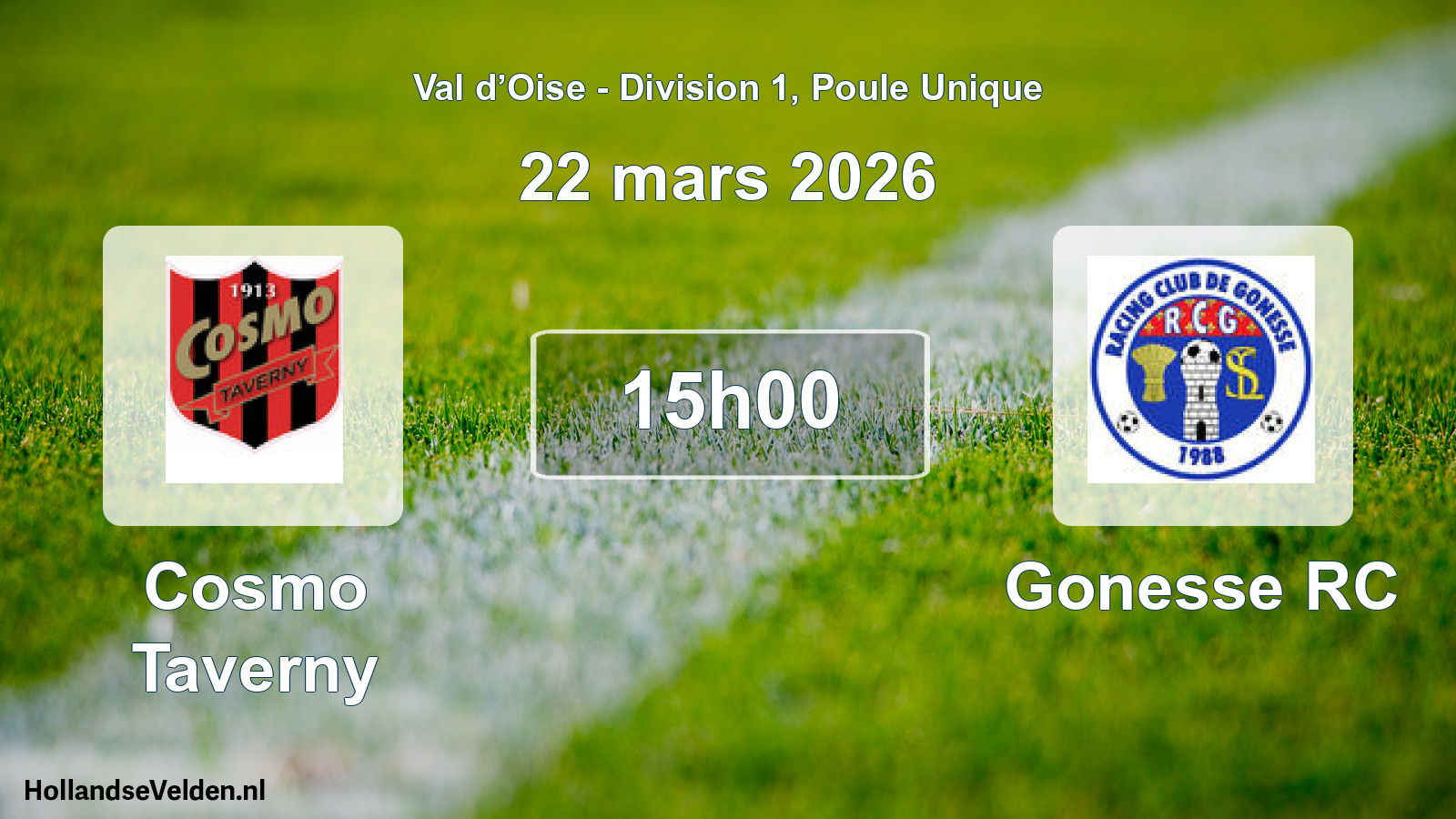 Scheduled Match: Cosmo Taverny - Gonesse RC (22 March 2026)
