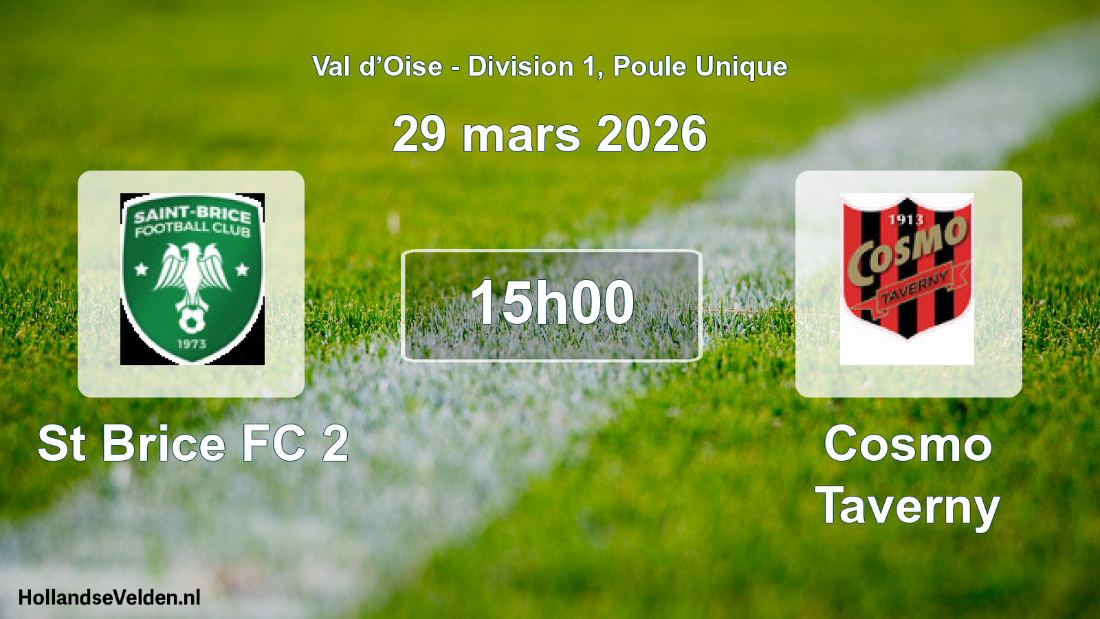 Scheduled Match: St Brice FC 2 - Cosmo Taverny (29 March 2026)