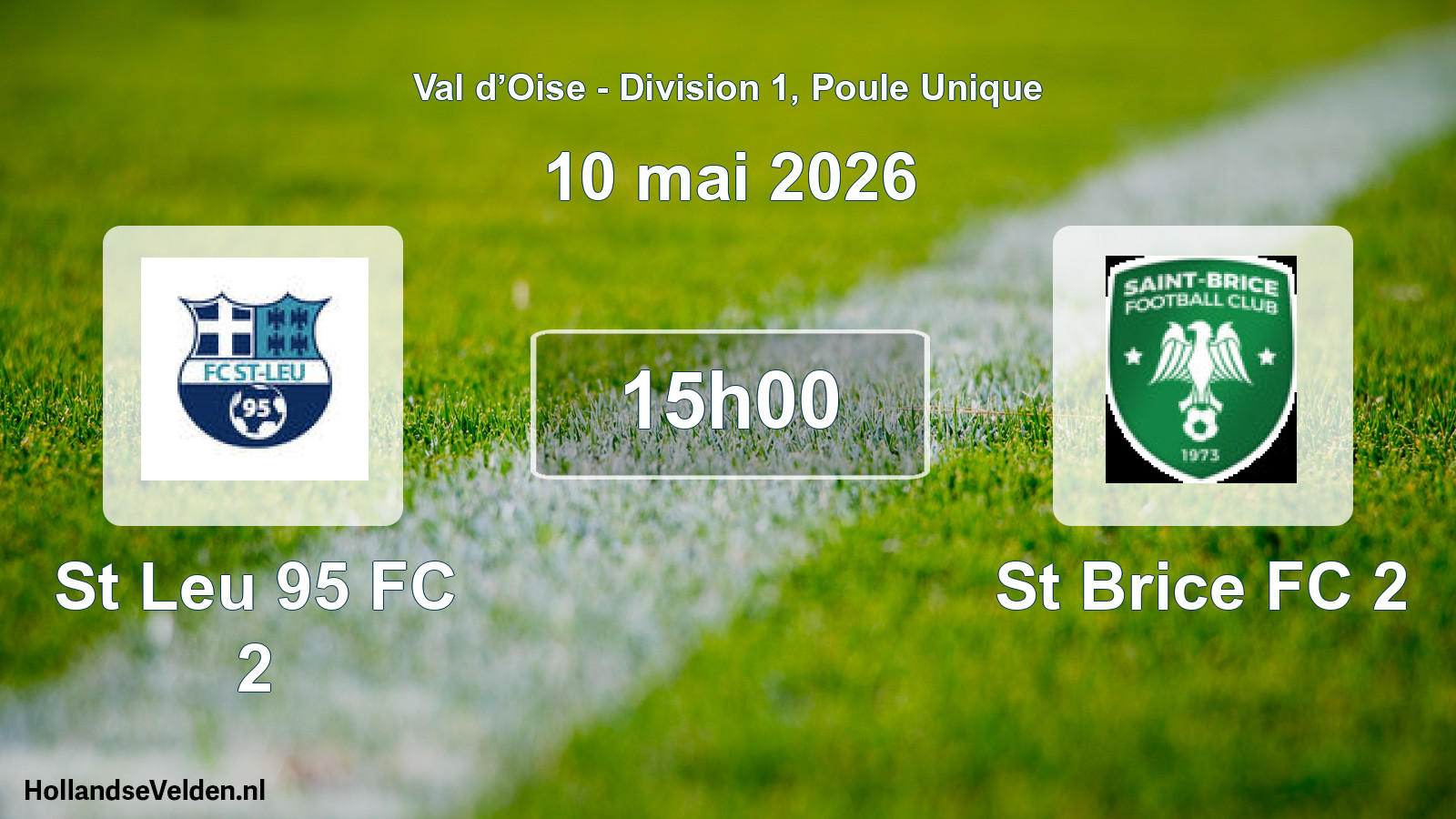 Match programmé: St Leu 95 FC 2 - St Brice FC 2 (10 mai 2026)