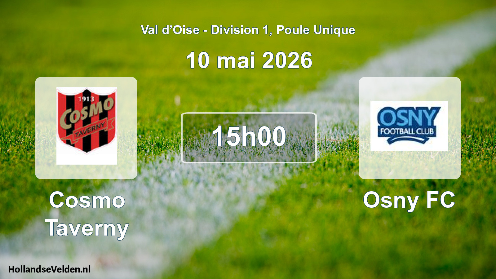 Match programmé: Cosmo Taverny - Osny FC (10 mai 2026)