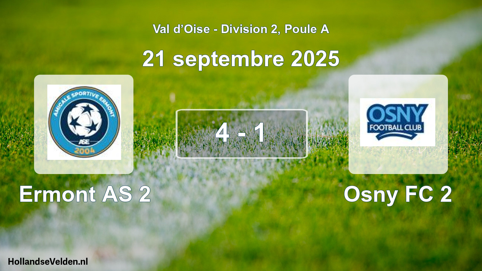 Total number of matches played: Ermont AS 2 - Osny FC 2 4 - 1 (21 September 2025)