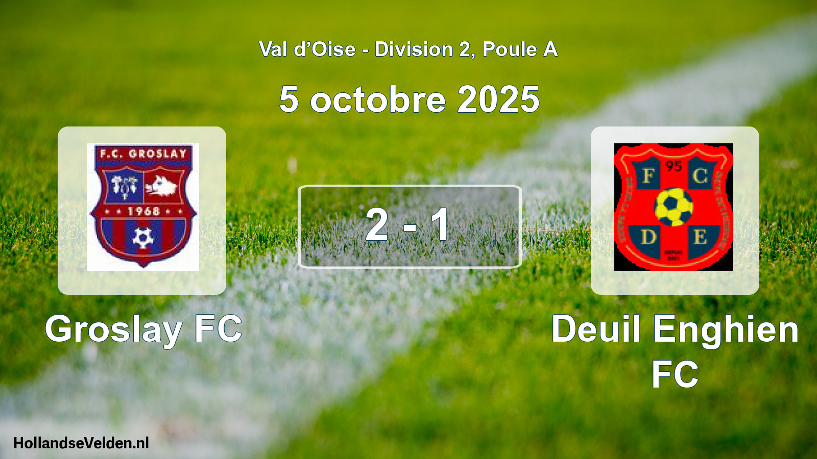 Total number of matches played: Groslay FC - Deuil Enghien FC 2 - 1 (5 October 2025)