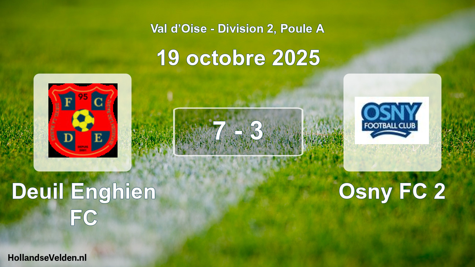 Match joué: Deuil Enghien FC - Osny FC 2 7 - 3 (19 octobre 2025)
