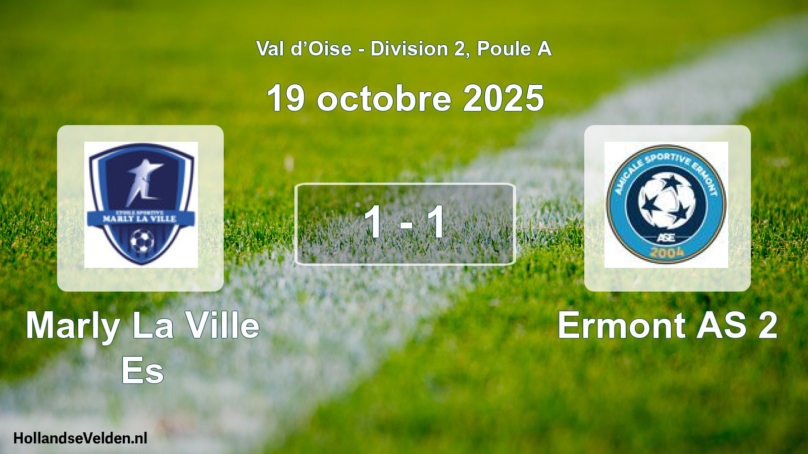 Match joué: Marly La Ville Es - Ermont AS 2 1 - 1 (19 octobre 2025)