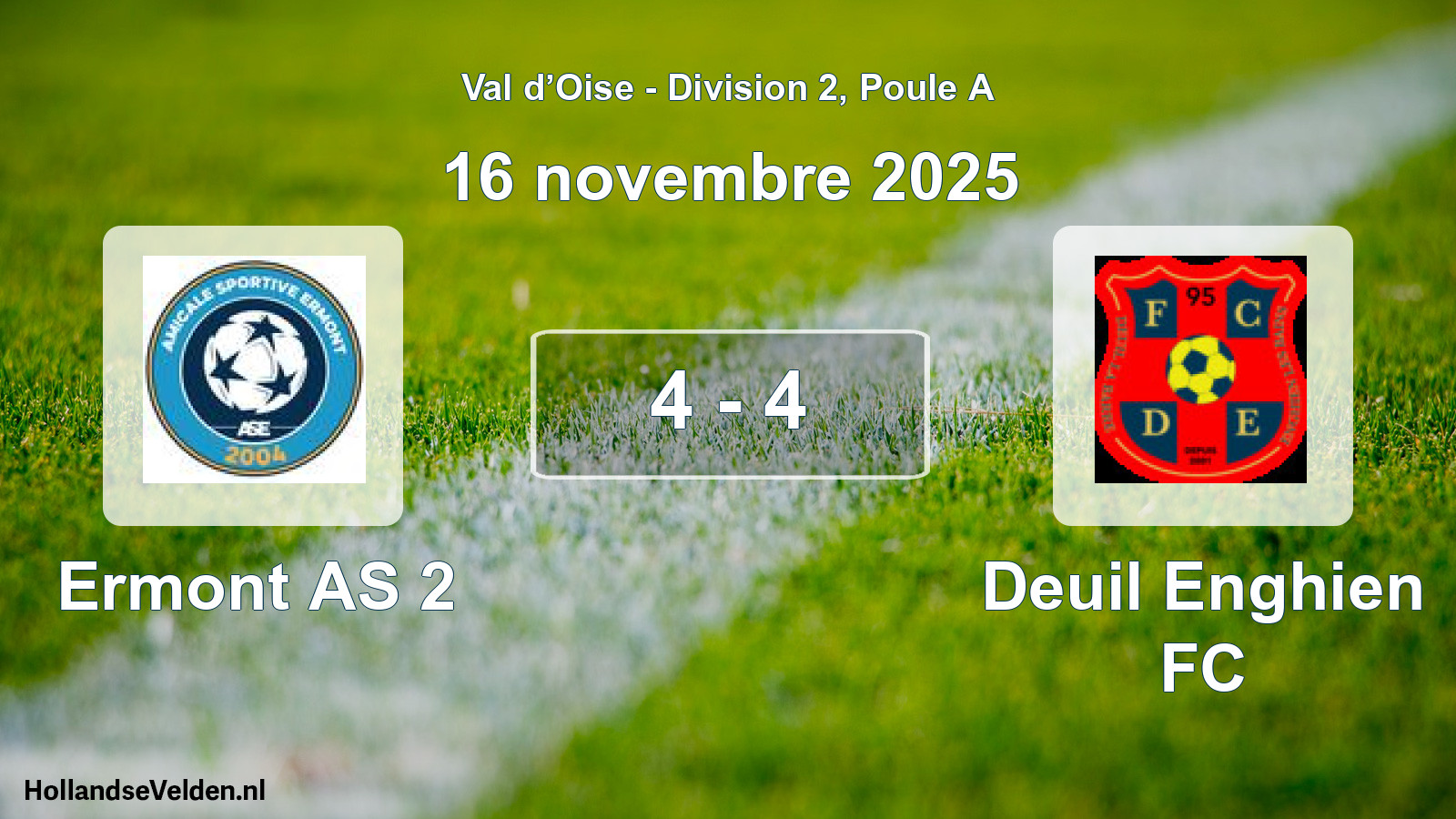 Match joué: Ermont AS 2 - Deuil Enghien FC 4 - 4 (16 novembre 2025)