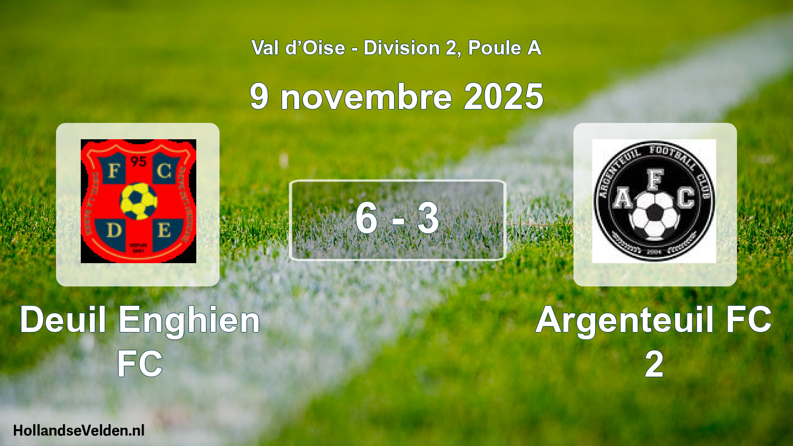 Match joué: Deuil Enghien FC - Argenteuil FC 2 6 - 3 (9 novembre 2025)