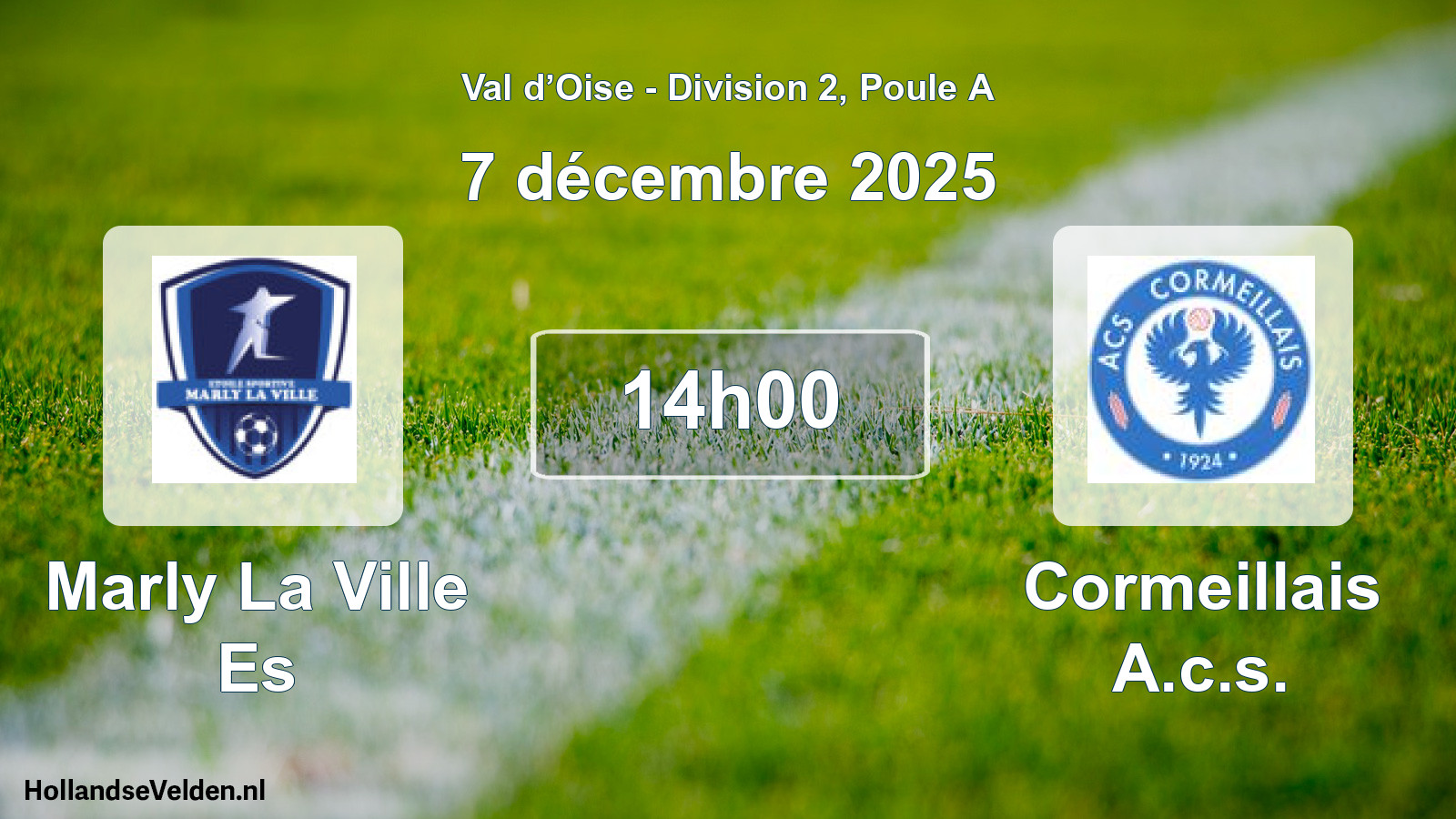 Match programmé: Marly La Ville Es - Cormeillais A.c.s. (7 décembre 2025)