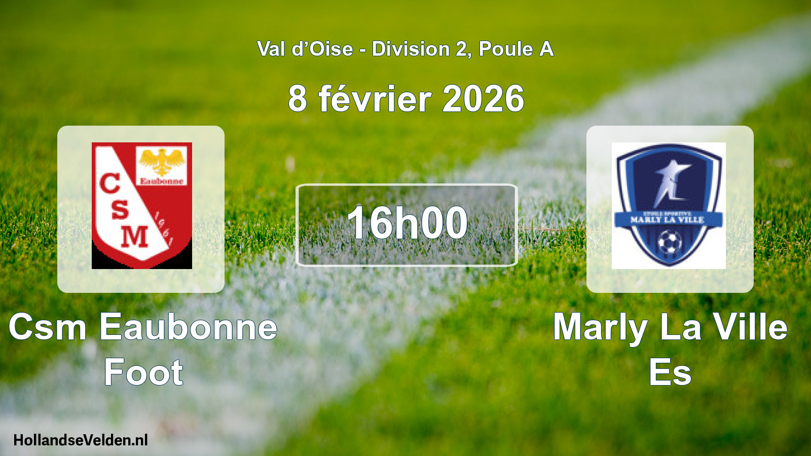 Scheduled Match: Csm Eaubonne Foot - Marly La Ville Es (8 February 2026)