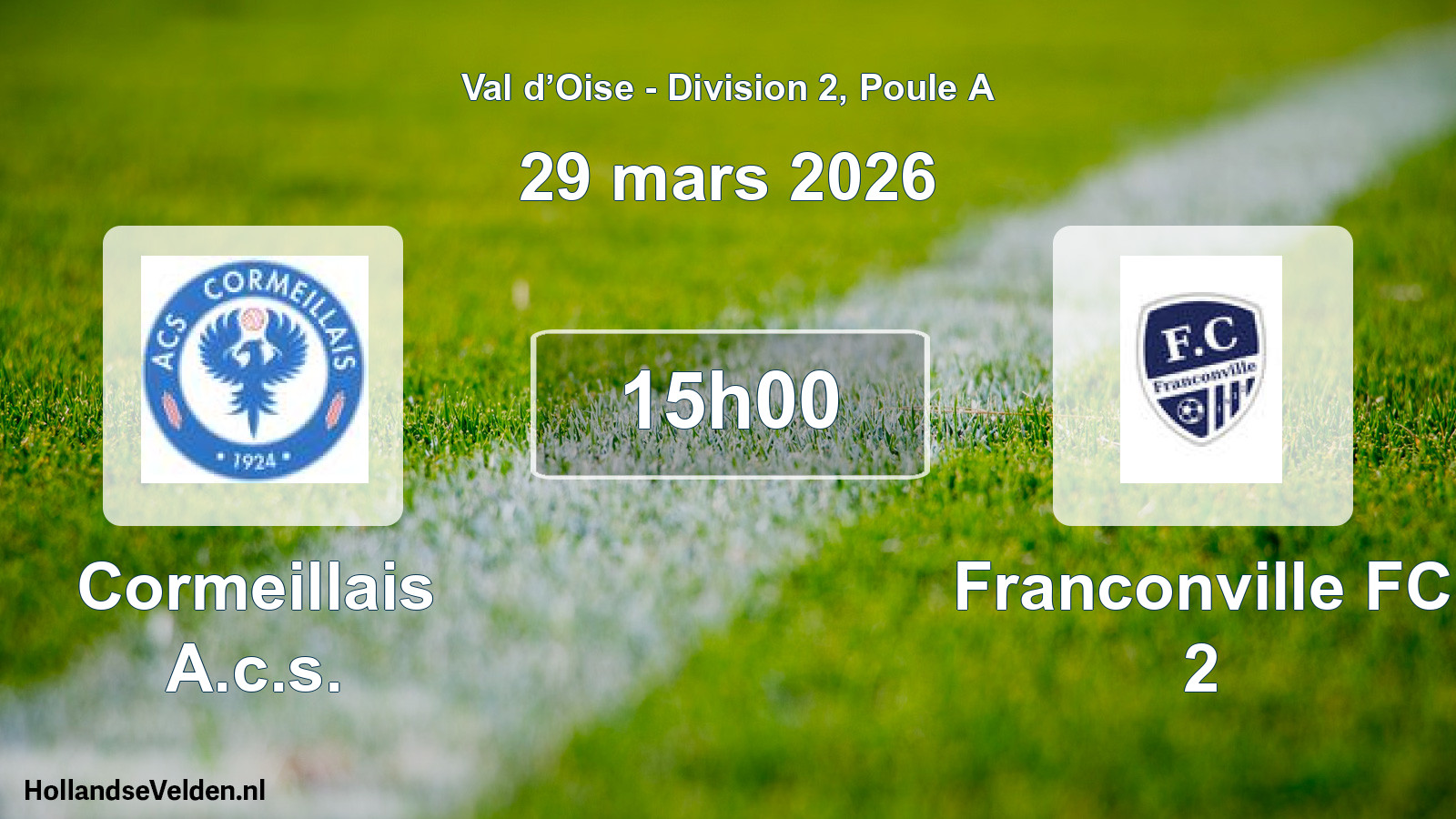 Scheduled Match: Cormeillais A.c.s. - Franconville FC 2 (29 March 2026)