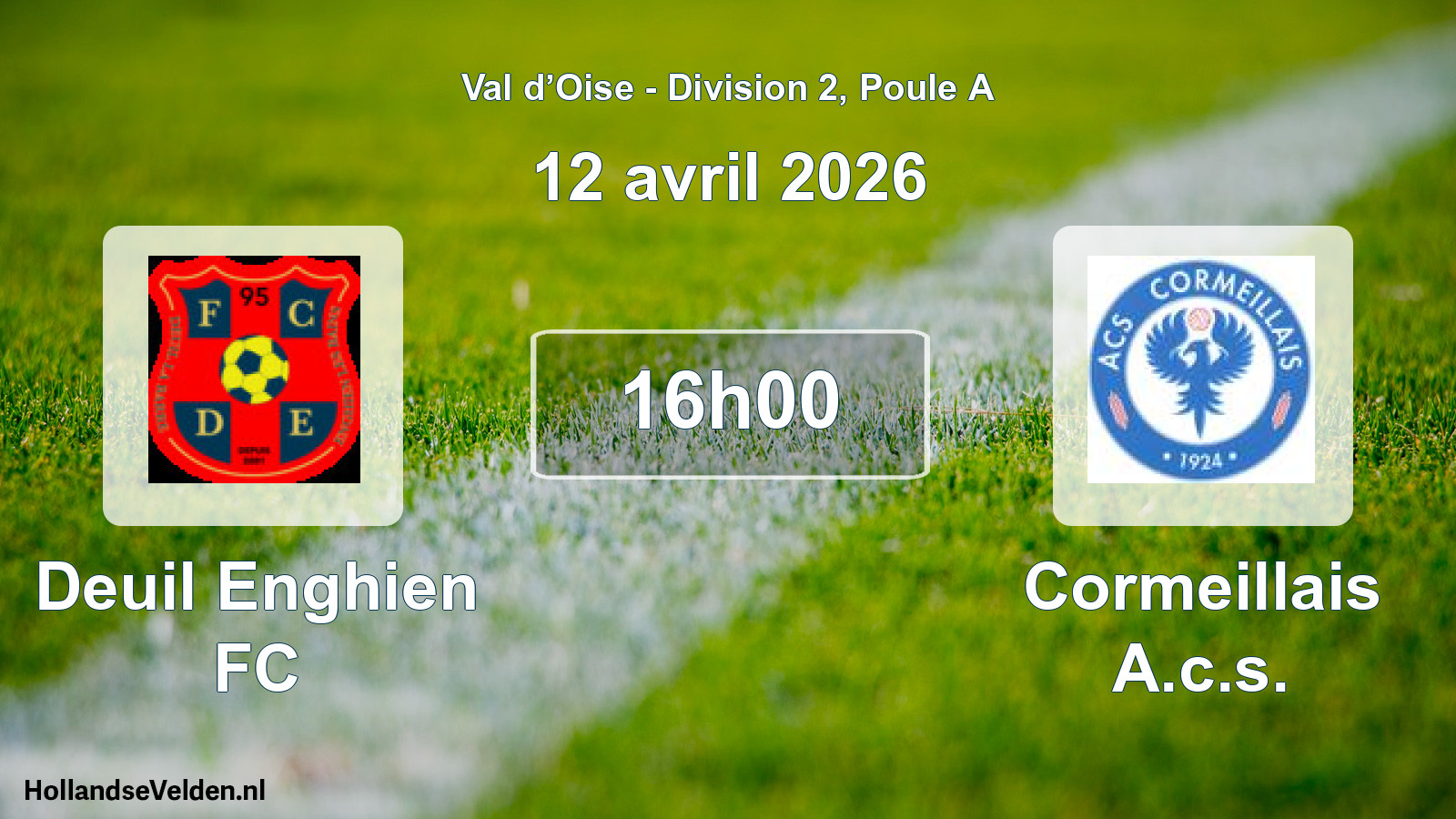 Match programmé: Deuil Enghien FC - Cormeillais A.c.s. (12 avril 2026)