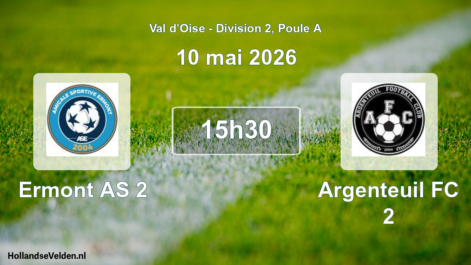 Match programmé: Ermont AS 2 - Argenteuil FC 2 (10 mai 2026)
