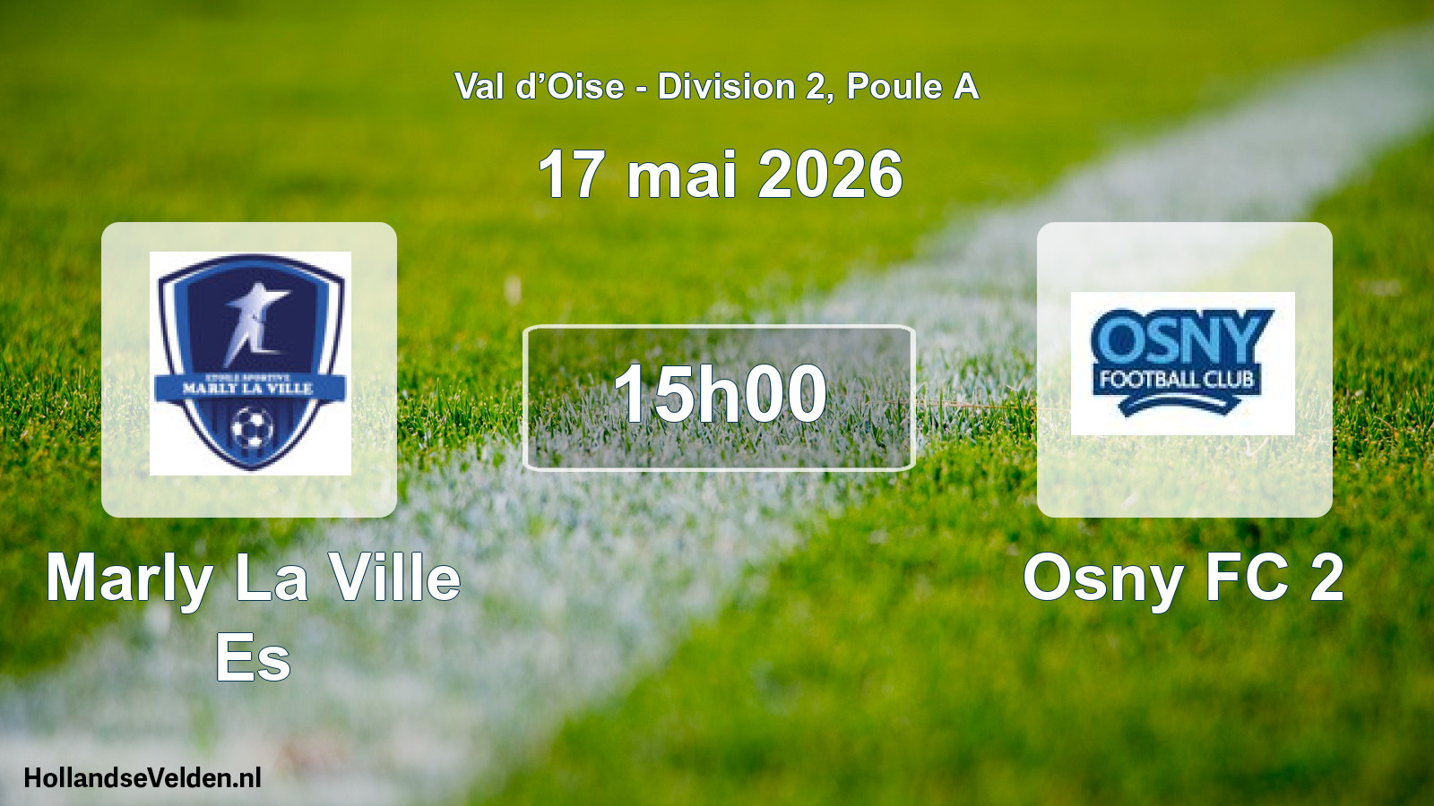 Match programmé: Marly La Ville Es - Osny FC 2 (17 mai 2026)