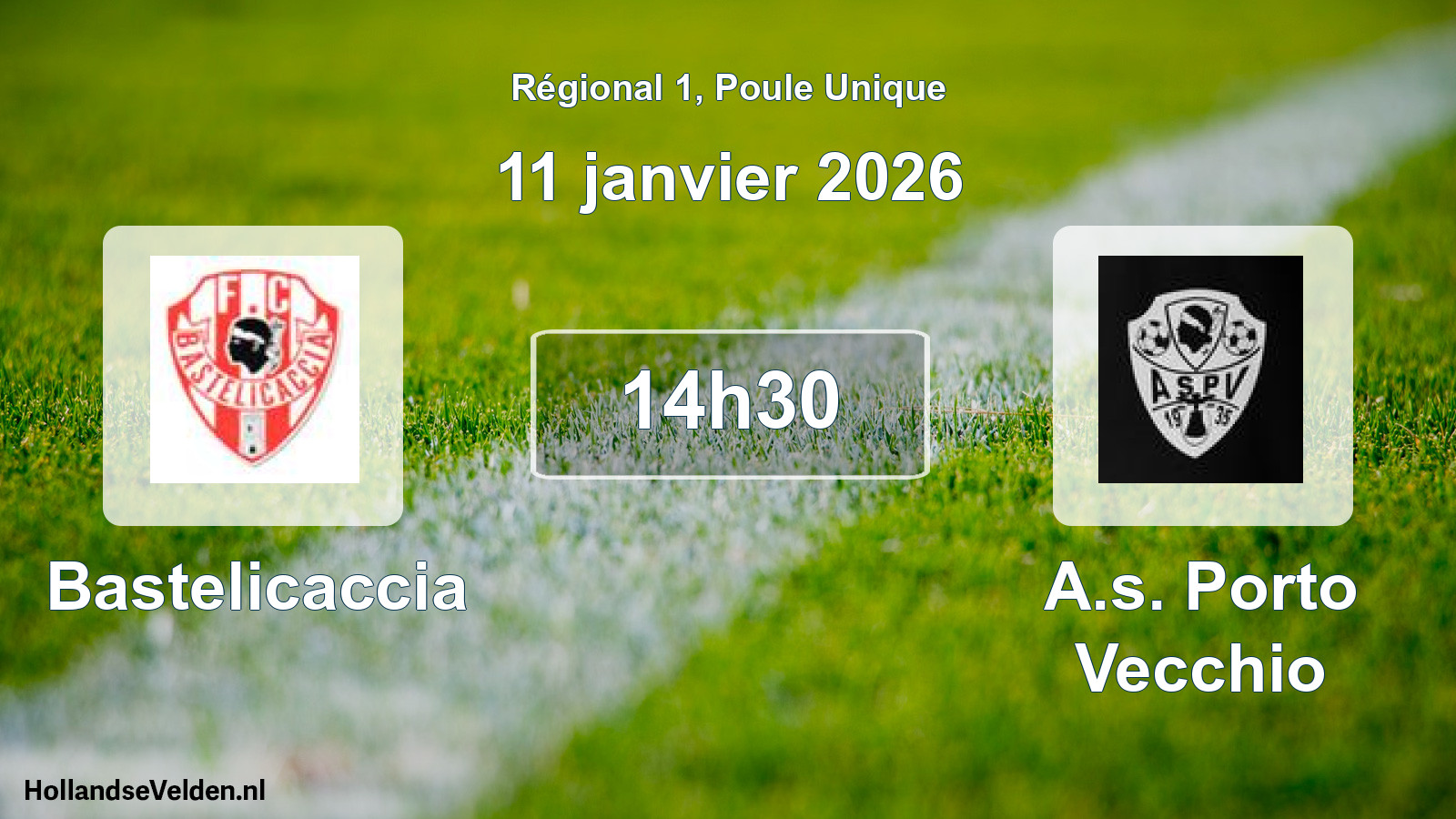 Geplande wedstrijd: Bastelicaccia - A.s. Porto Vecchio (11 janvier 2026)
