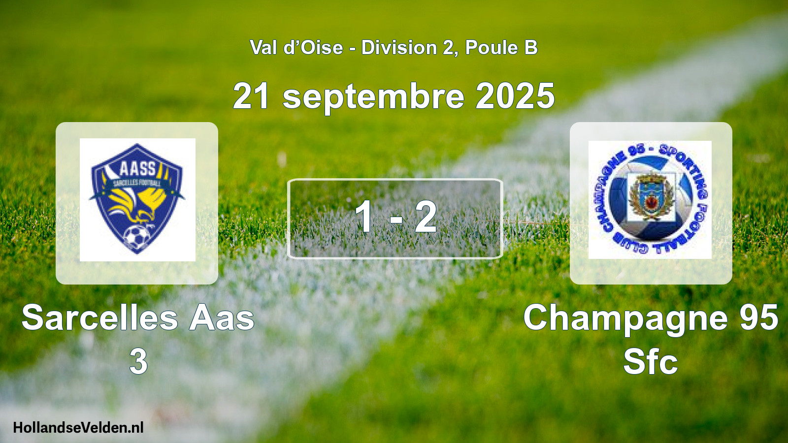 Match joué: Sarcelles Aas 3 - Champagne 95 Sfc 1 - 2 (21 septembre 2025)