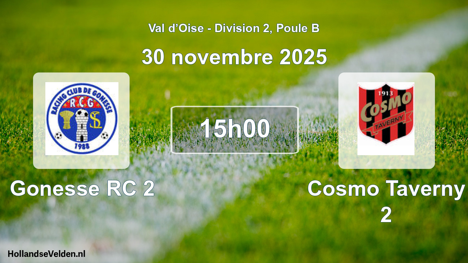 Geplande wedstrijd: Gonesse RC 2 - Cosmo Taverny 2 (30 november 2025)
