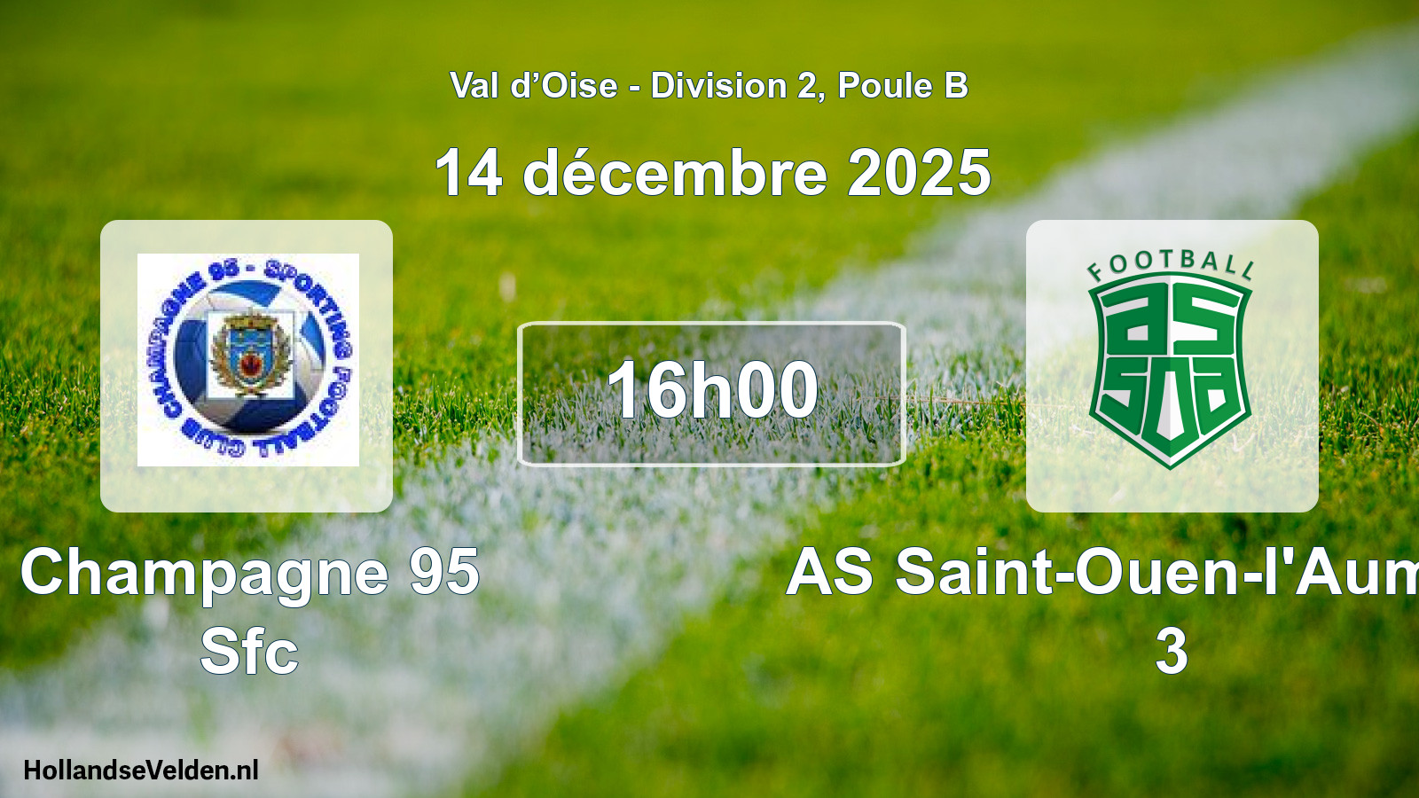 Scheduled Match: Champagne 95 Sfc - AS Saint-Ouen-l'Aumône 3 (14 December 2025)