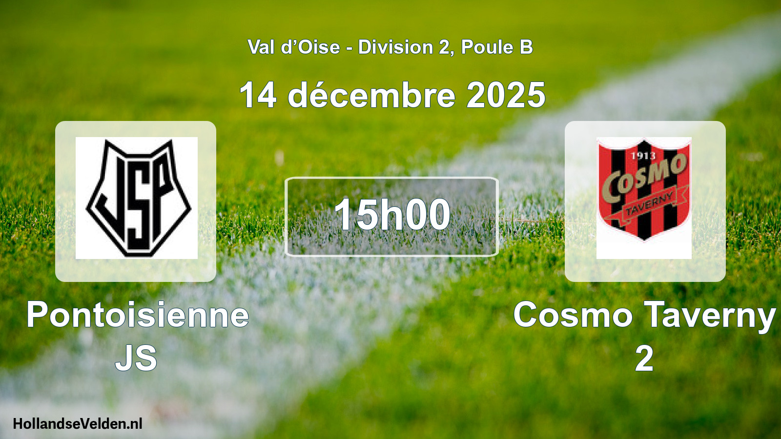 Match programmé: Pontoisienne JS - Cosmo Taverny 2 (14 décembre 2025)