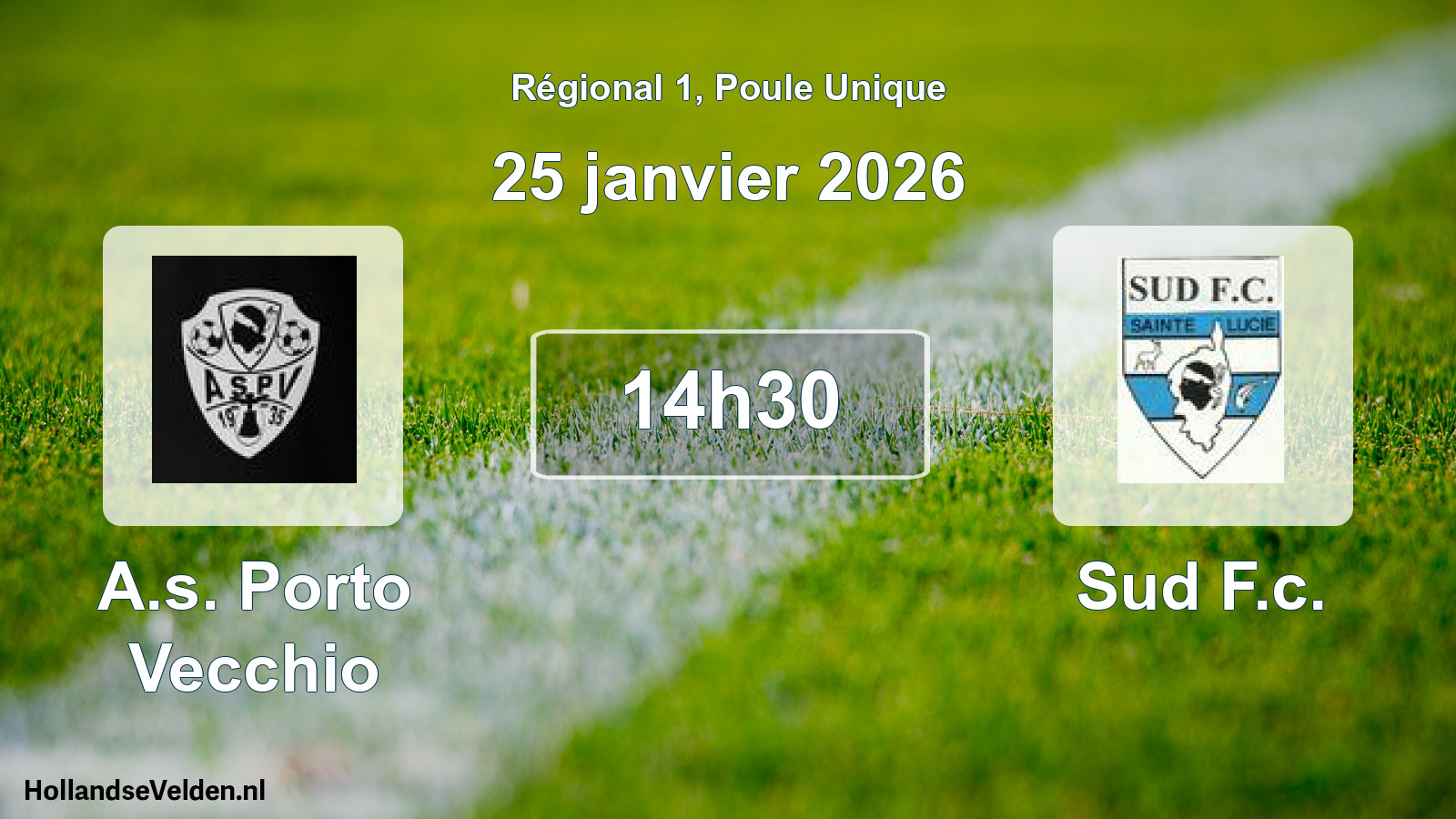 Scheduled Match: A.s. Porto Vecchio - Sud F.c. (25 January 2026)