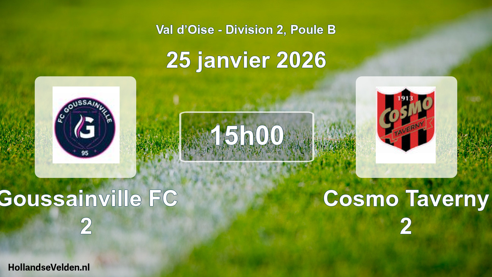 Geplande wedstrijd: Goussainville FC 2 - Cosmo Taverny 2 (25 januari 2026)