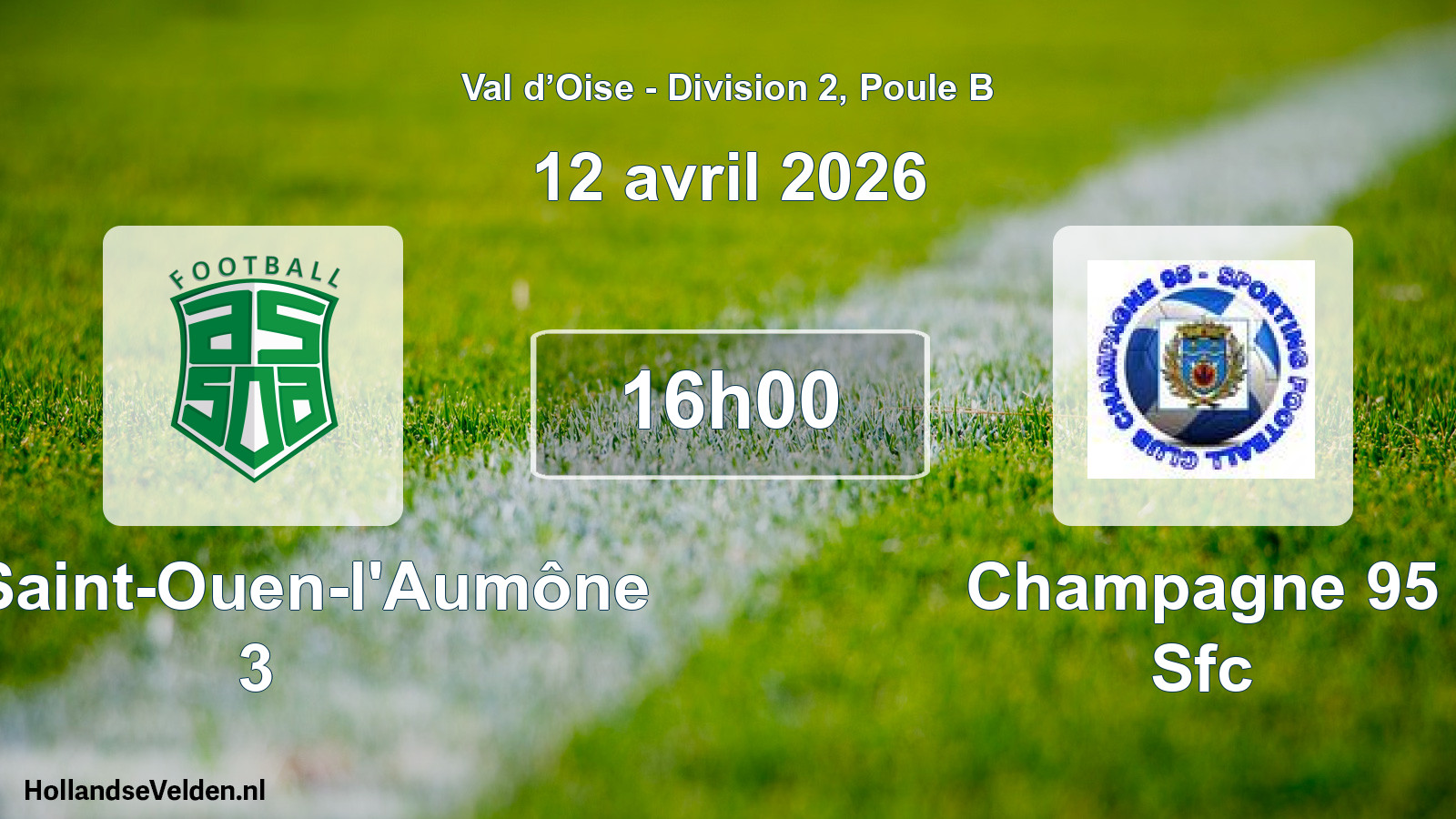 Match programmé: AS Saint-Ouen-l'Aumône 3 - Champagne 95 Sfc (12 avril 2026)