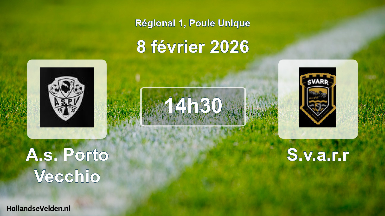 Scheduled Match: A.s. Porto Vecchio - S.v.a.r.r (8 February 2026)