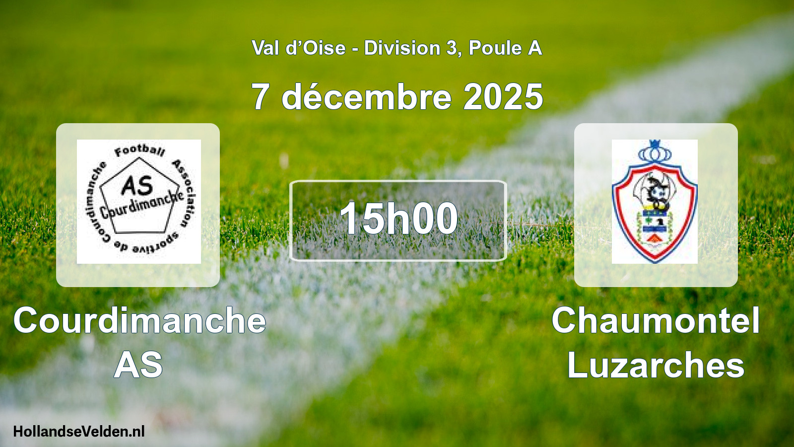 Match programmé: Courdimanche AS - Chaumontel Luzarches (7 décembre 2025)