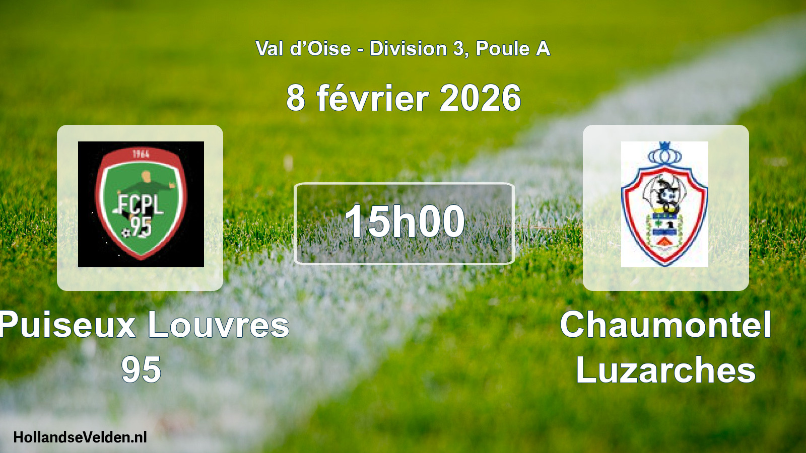 Match programmé: Puiseux Louvres 95 - Chaumontel Luzarches (8 février 2026)