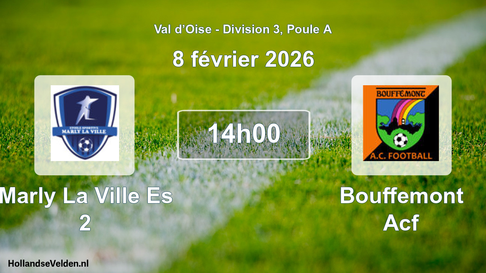 Match programmé: Marly La Ville Es 2 - Bouffemont Acf (8 février 2026)