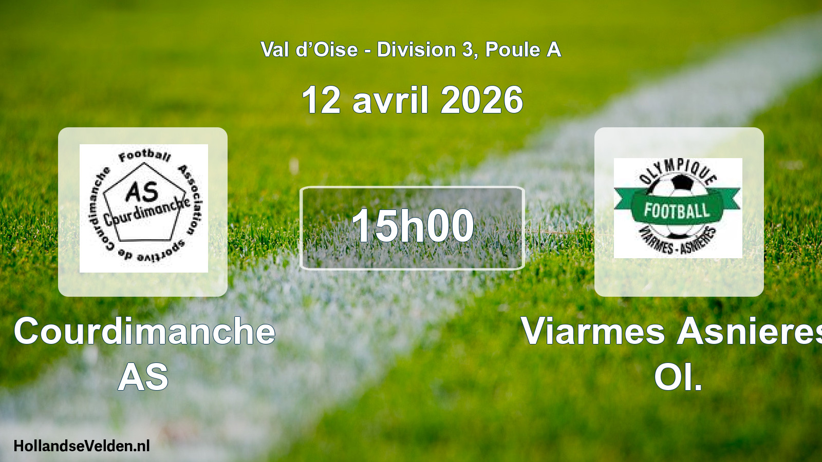 Match programmé: Courdimanche AS - Viarmes Asnieres Ol. (12 avril 2026)