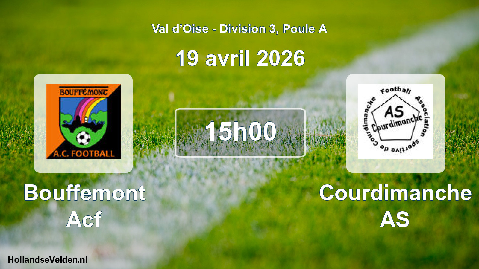Scheduled Match: Bouffemont Acf - Courdimanche AS (19 April 2026)