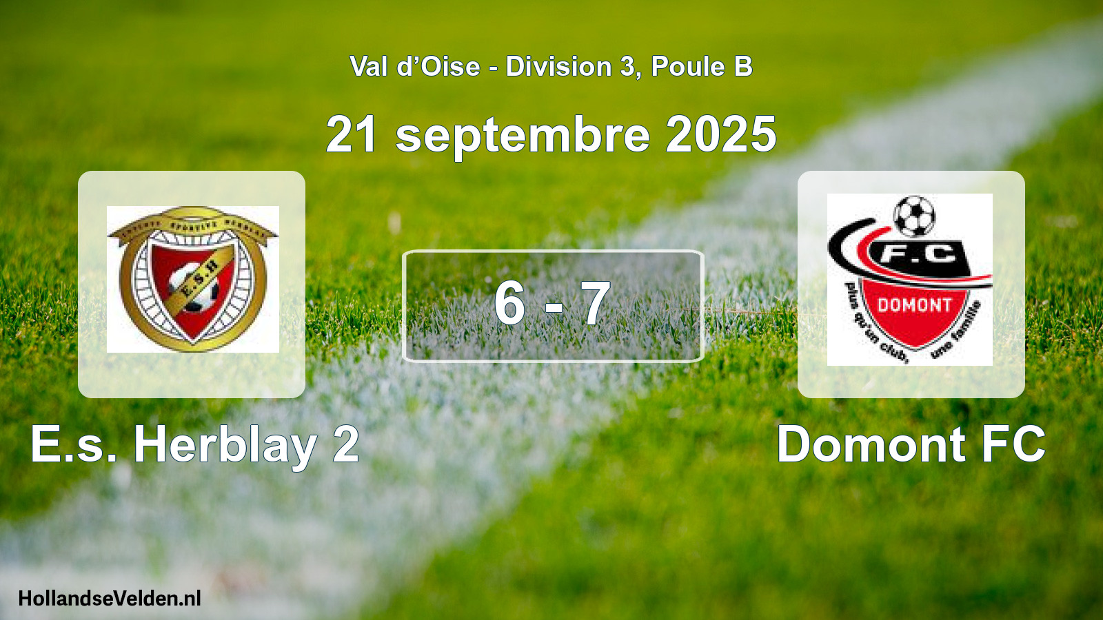 Match joué: E.s. Herblay 2 - Domont FC 6 - 7 (21 septembre 2025)