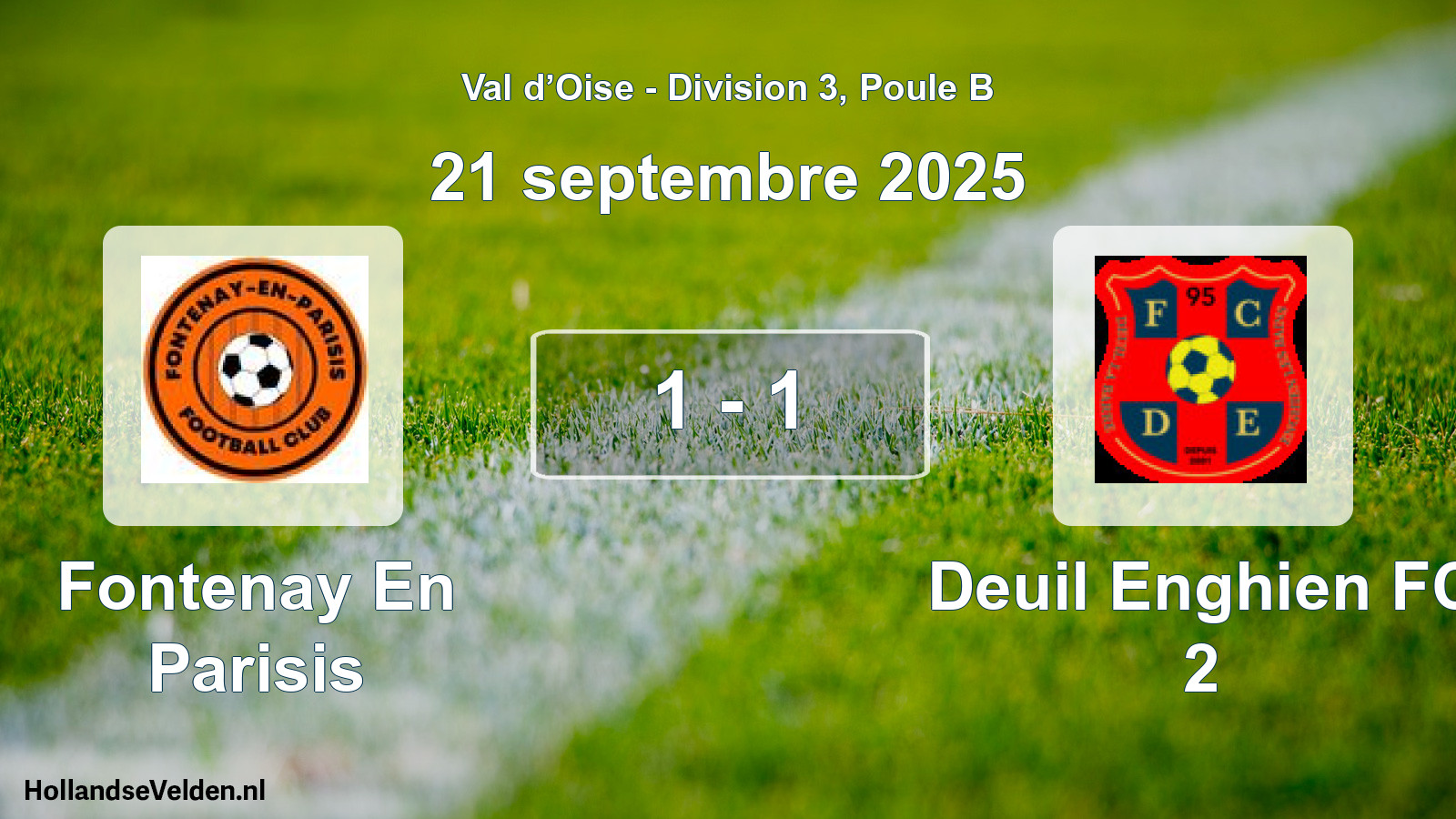 Gespeelde wedstrijd: Fontenay En Parisis - Deuil Enghien FC 2 1 - 1 (21 september 2025)