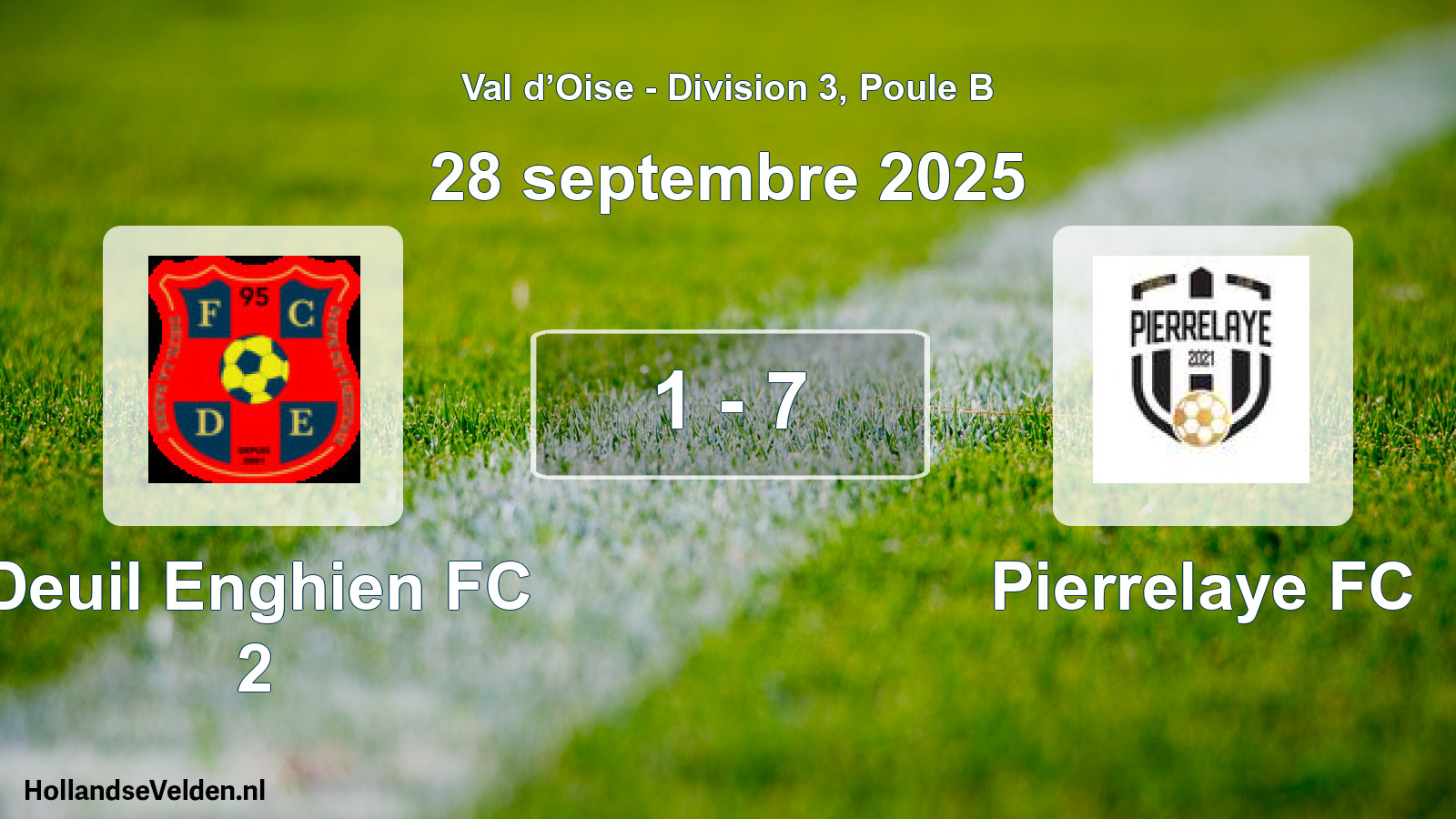 Gespeelde wedstrijd: Deuil Enghien FC 2 - Pierrelaye FC 1 - 7 (28 september 2025)