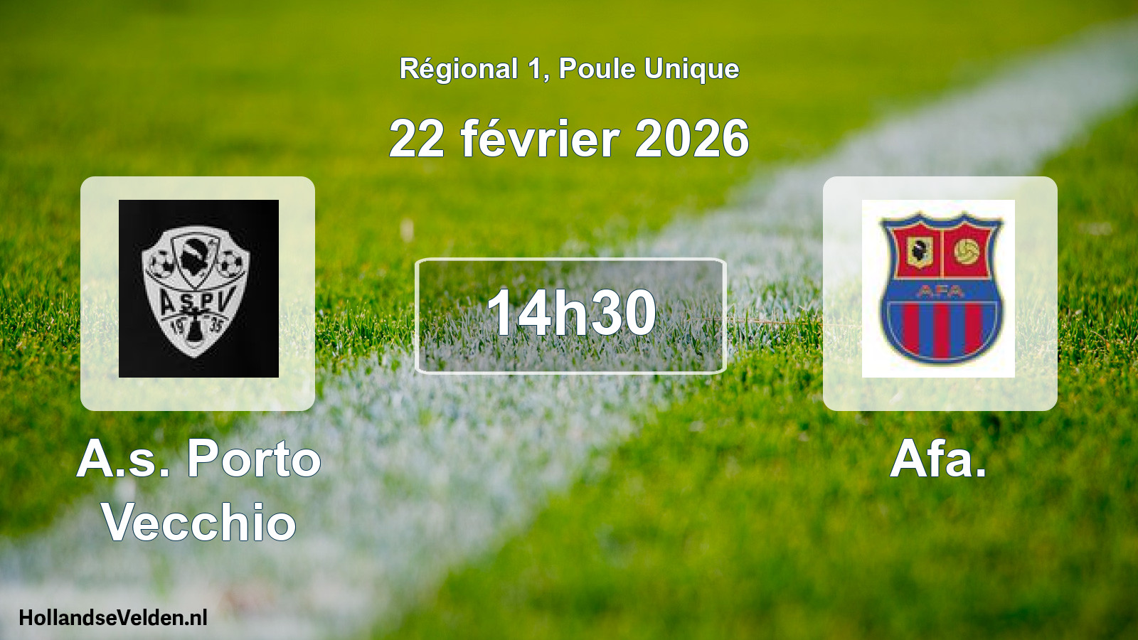 Scheduled Match: A.s. Porto Vecchio - Afa. (22 February 2026)