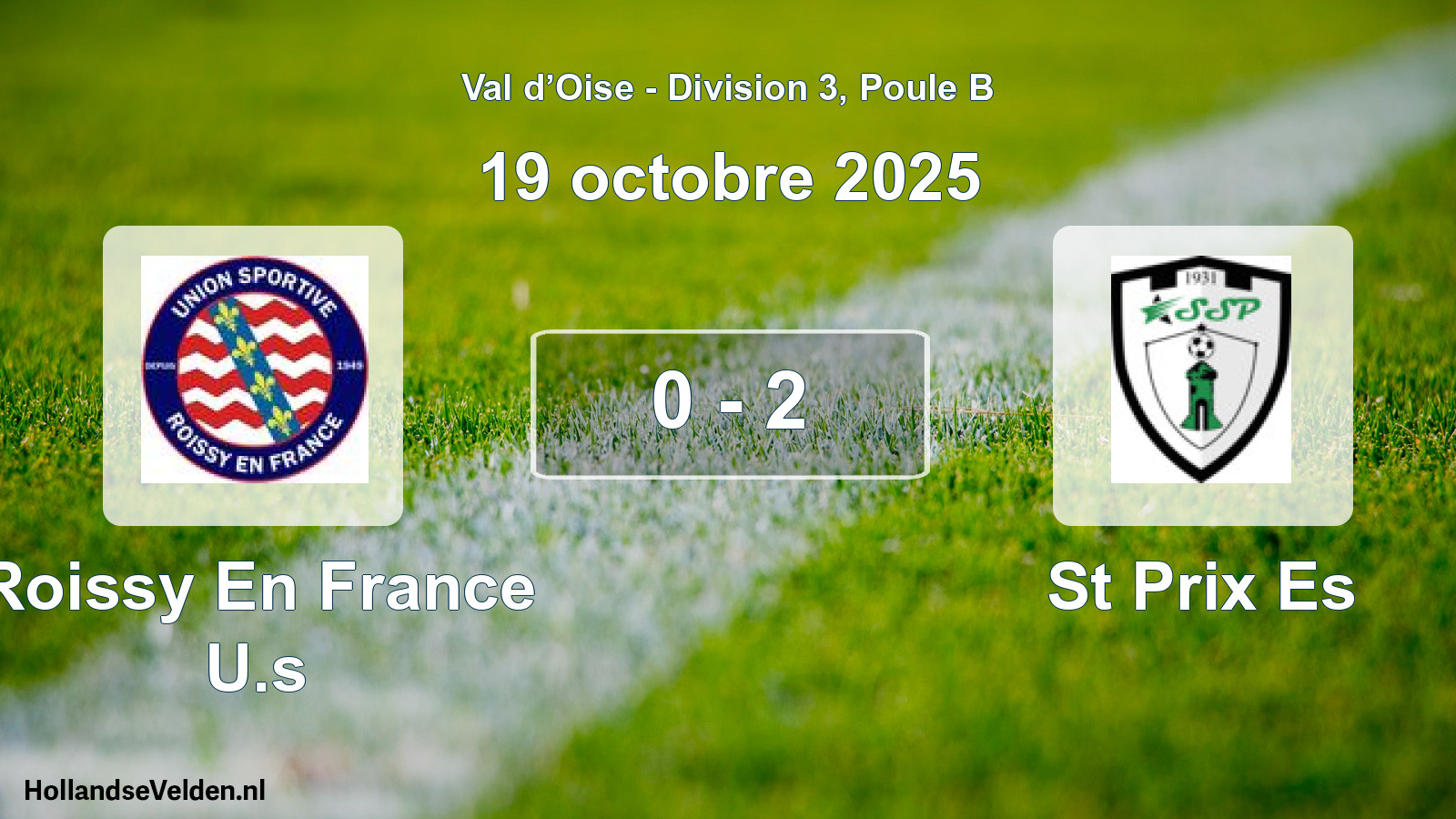 Total number of matches played: Roissy En France U.s - St Prix Es 0 - 2 (19 October 2025)