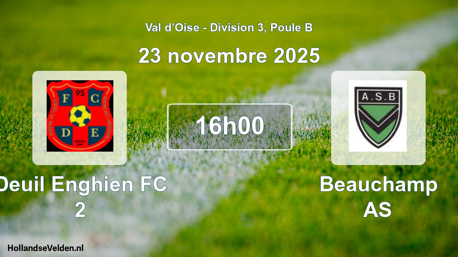 Scheduled Match: Deuil Enghien FC 2 - Beauchamp AS (23 November 2025)