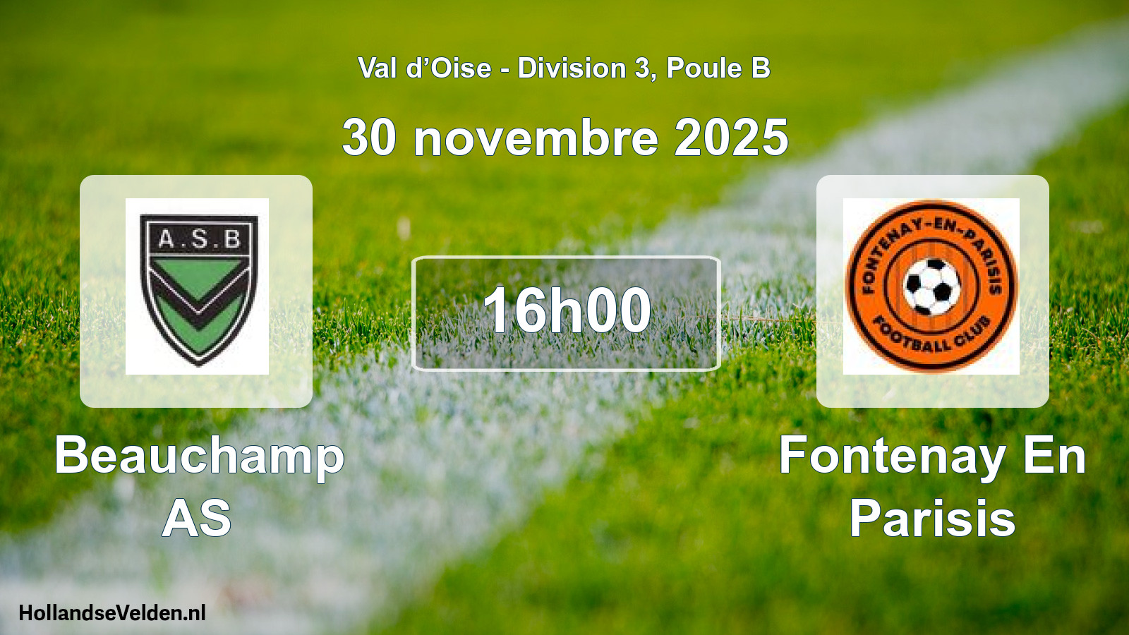 Match programmé: Beauchamp AS - Fontenay En Parisis (30 novembre 2025)