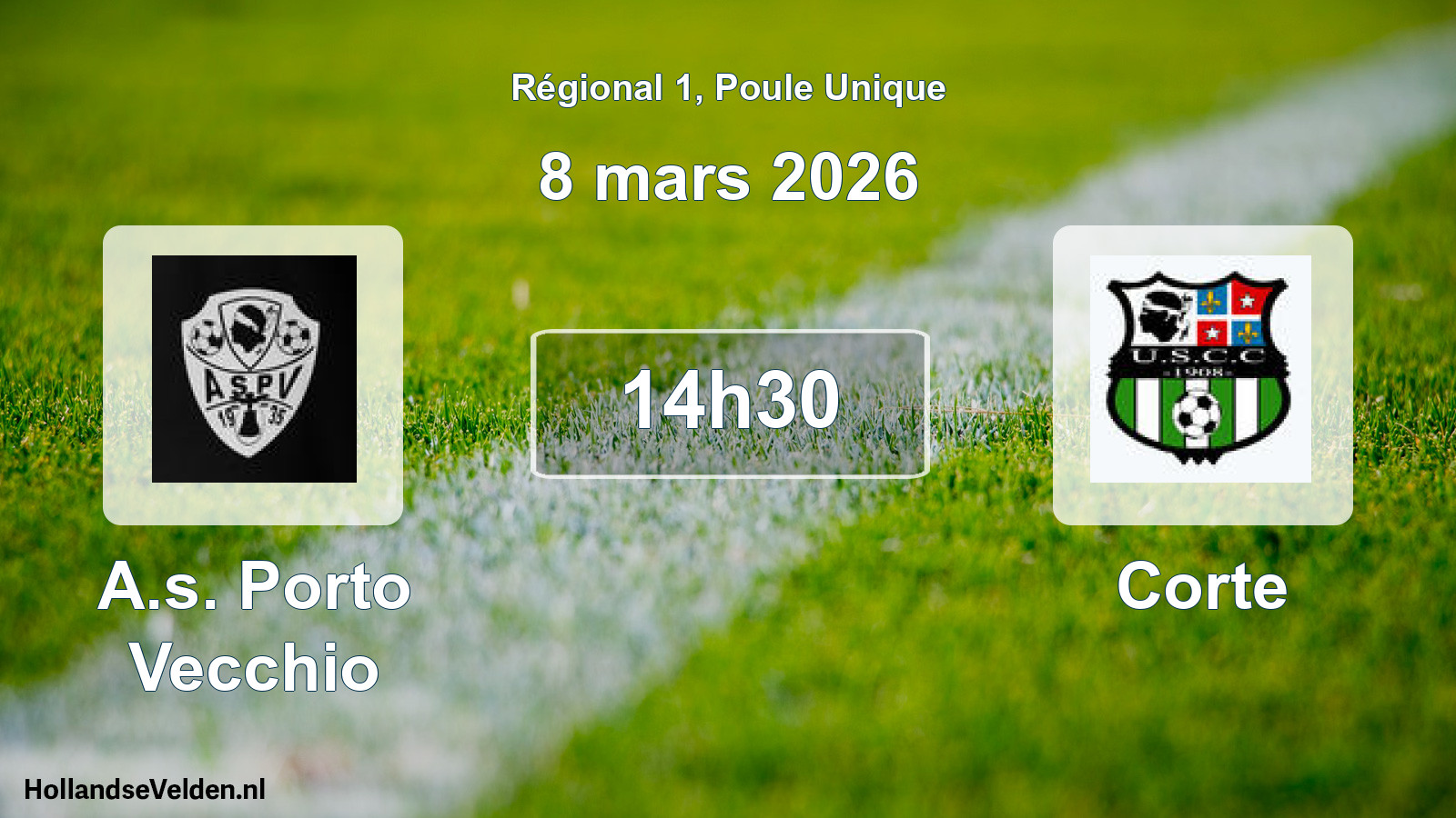 Geplande wedstrijd: A.s. Porto Vecchio - Corte (8 mars 2026)