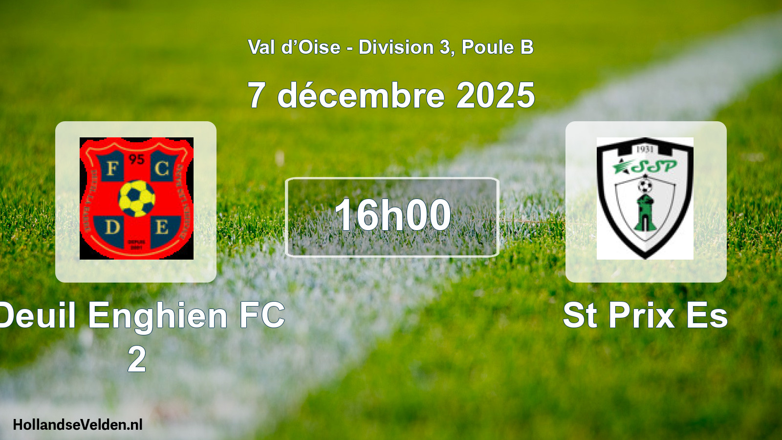 Scheduled Match: Deuil Enghien FC 2 - St Prix Es (7 December 2025)