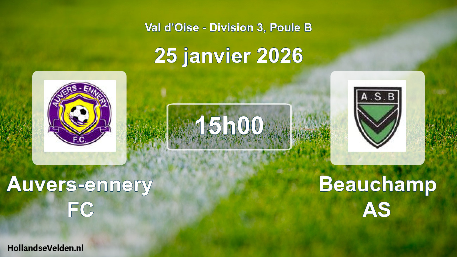 Scheduled Match: Auvers-ennery FC - Beauchamp AS (25 January 2026)