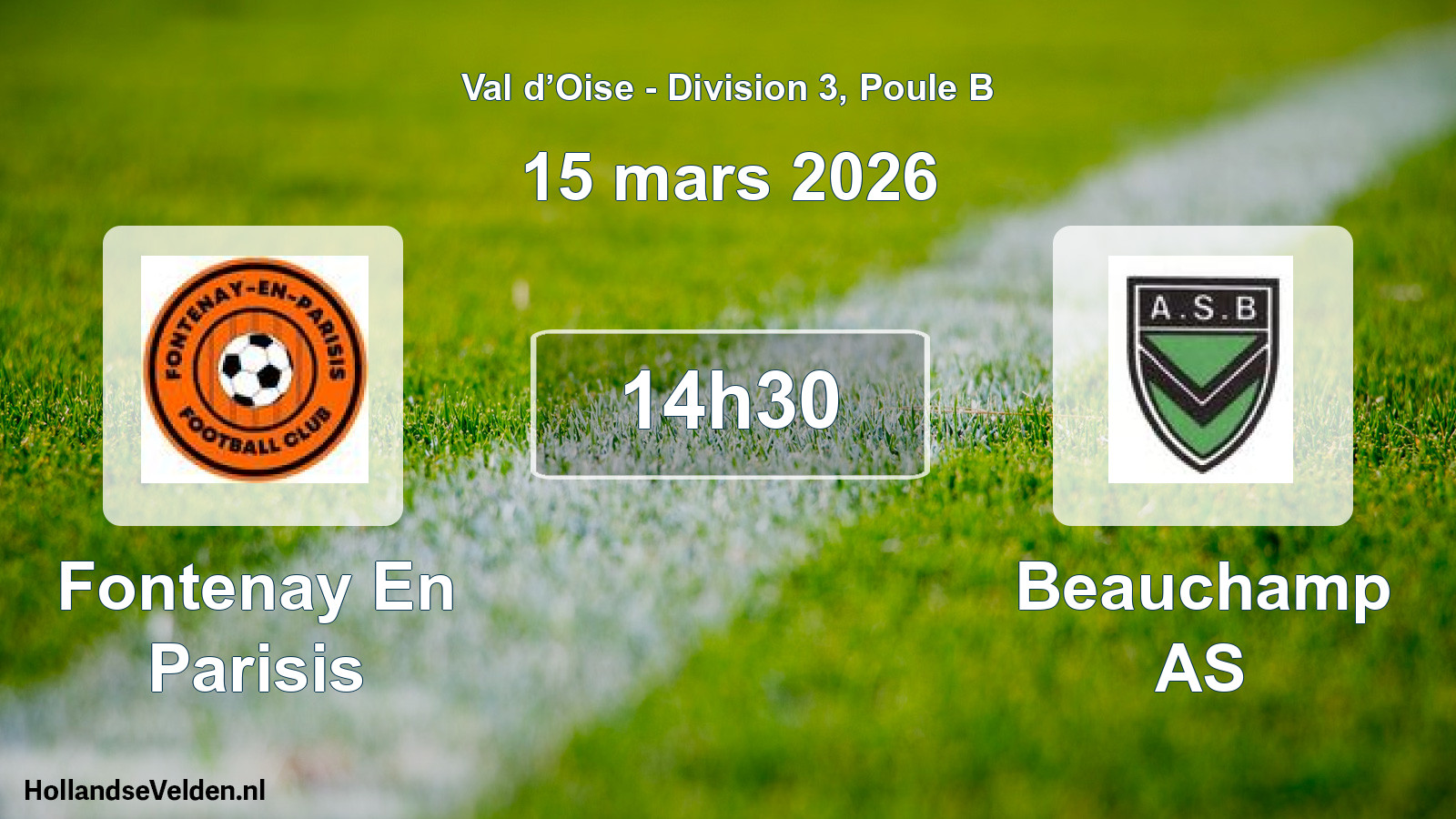 Match programmé: Fontenay En Parisis - Beauchamp AS (15 mars 2026)